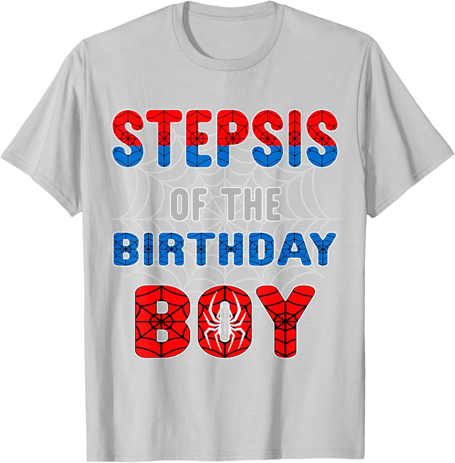 Spider Web Birthday Party T-Shirt for Step Sis of the Birthday Boy - 2