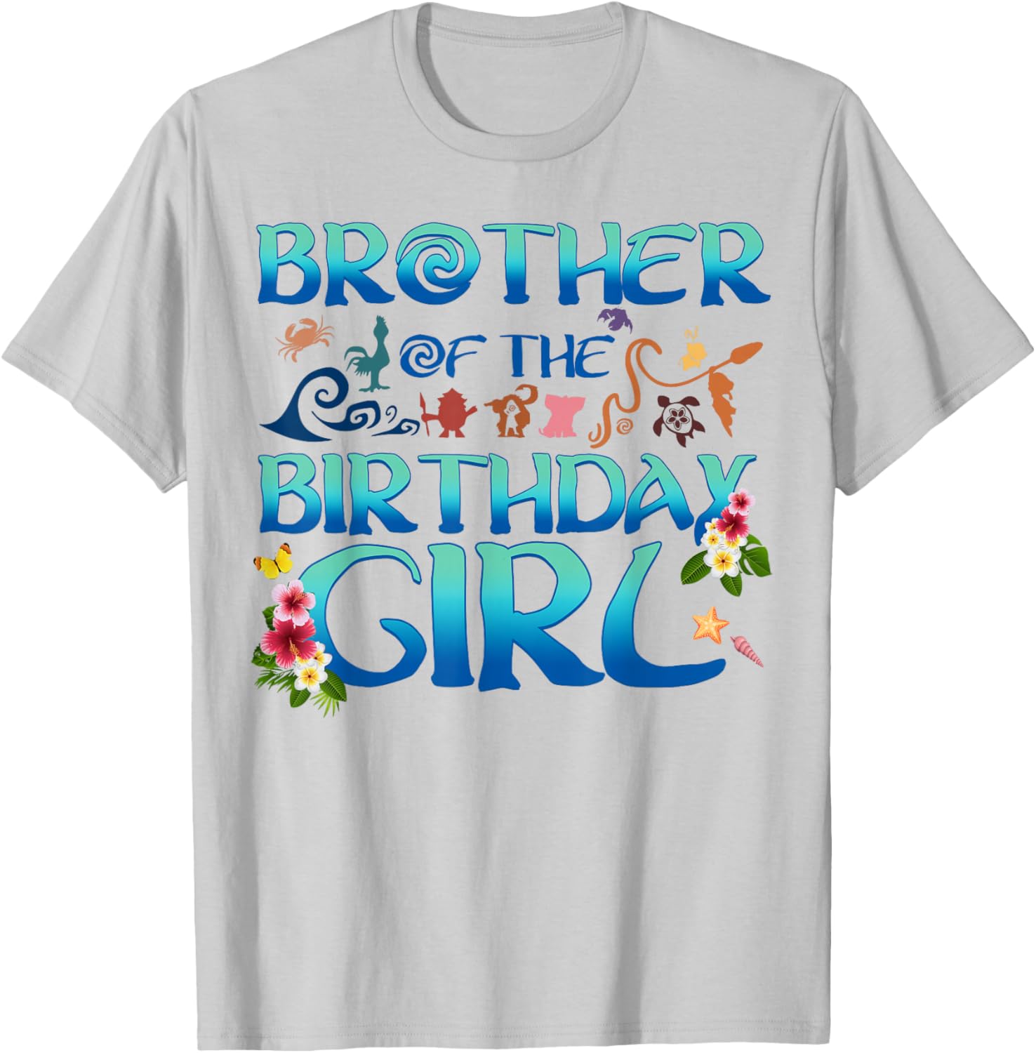 Brother of the Birthday Girl Cute Oceania Adventure Family T-Shirt - 1