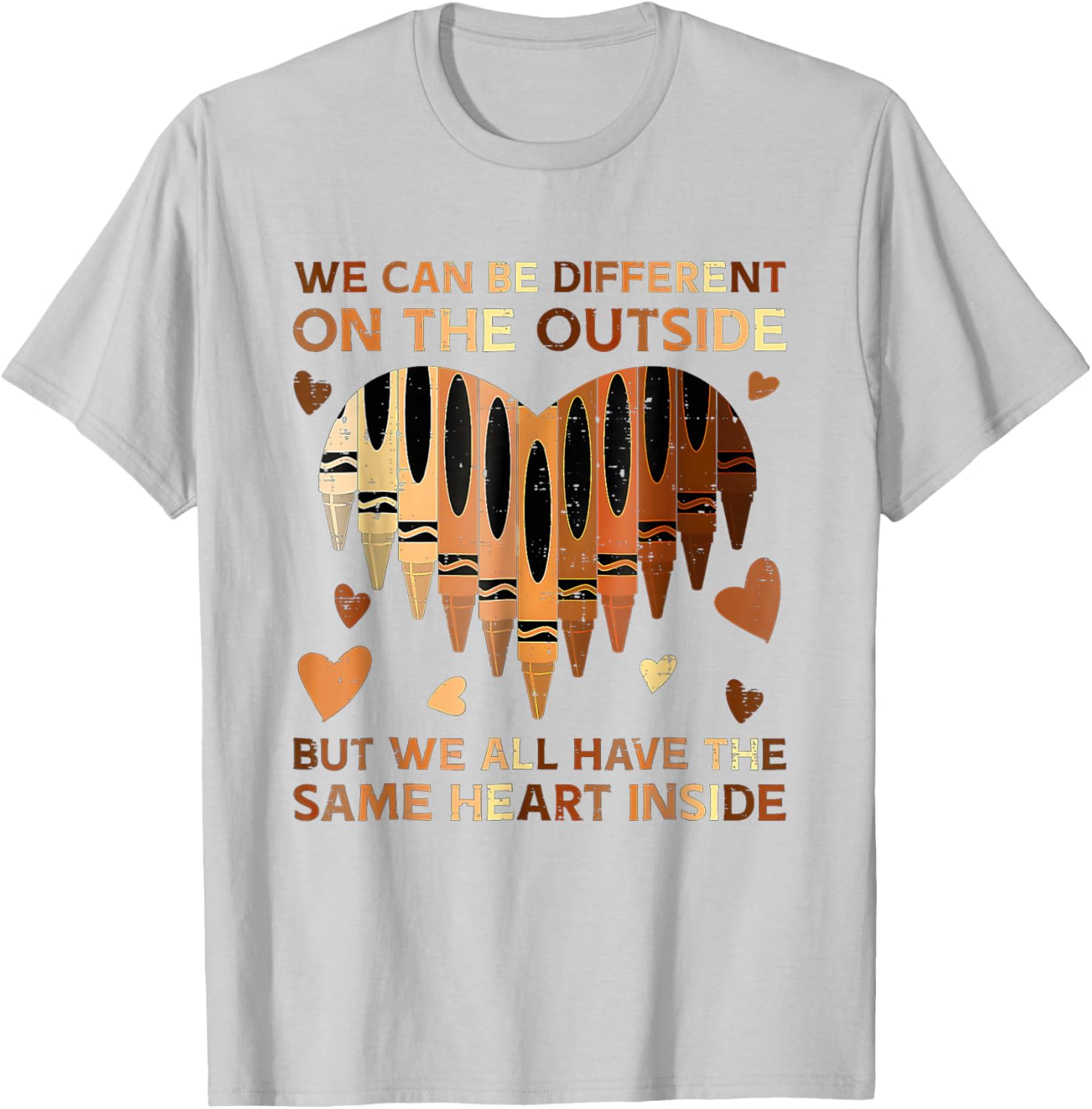 Same Heart Inside Black History Month Afro Teacher T-Shirt for Educators - 1