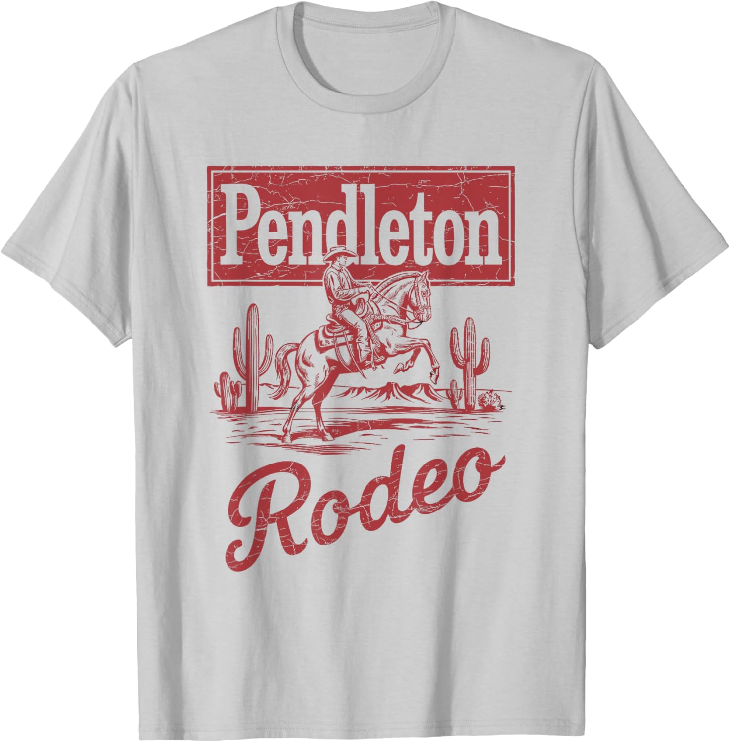 Vintage Cowboy Western Bronc Riding T-Shirt by Pendleton Rodeo - 1