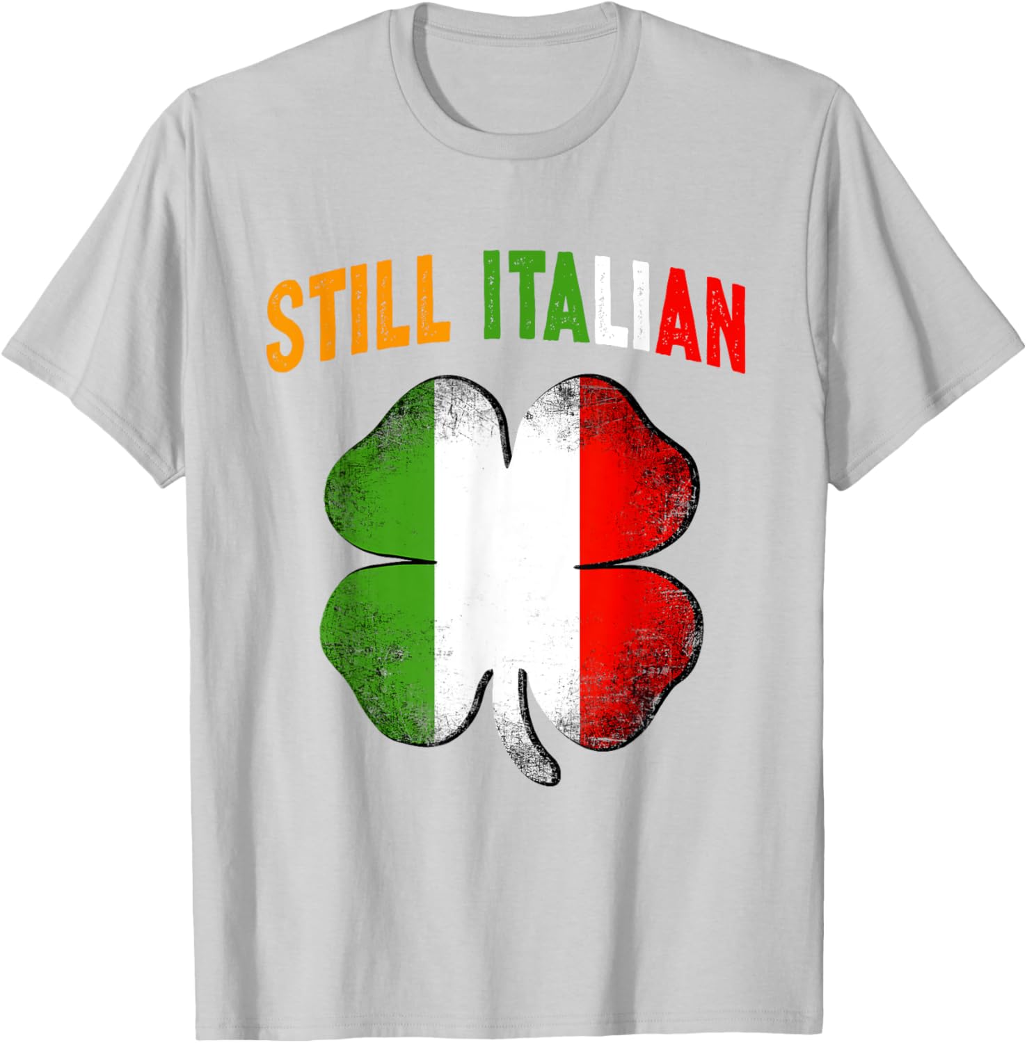 Still Italian Shamrock St Patrick's Day T-Shirt Clover Italy Flag Design - 12