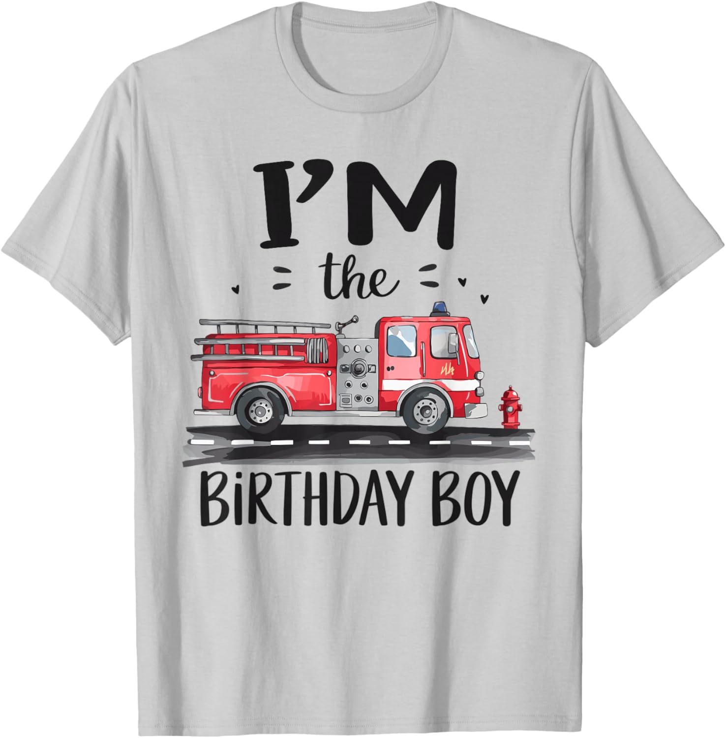 Birthday Boy Fire Truck T-Shirt for Kids - Fun Firefighter Design - 3