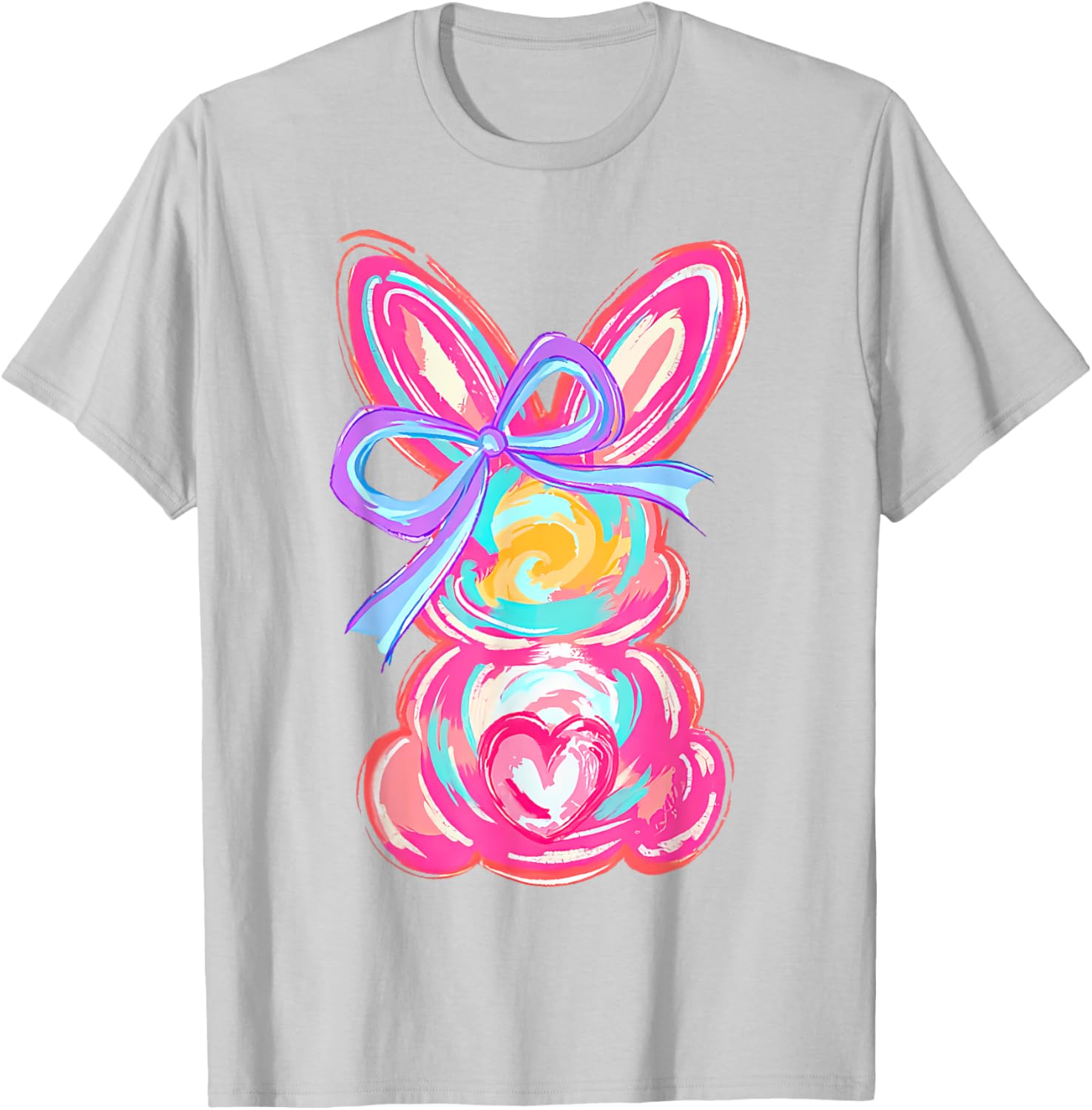 Coquette Bow Bunny Easter Shirt for Women and Girls Fun T-Shirt - 21