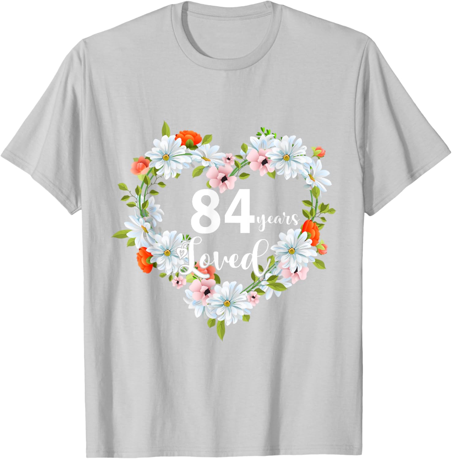 84th Birthday Gift T-Shirt for Women - 84 Years Loved 1941 Design - 10