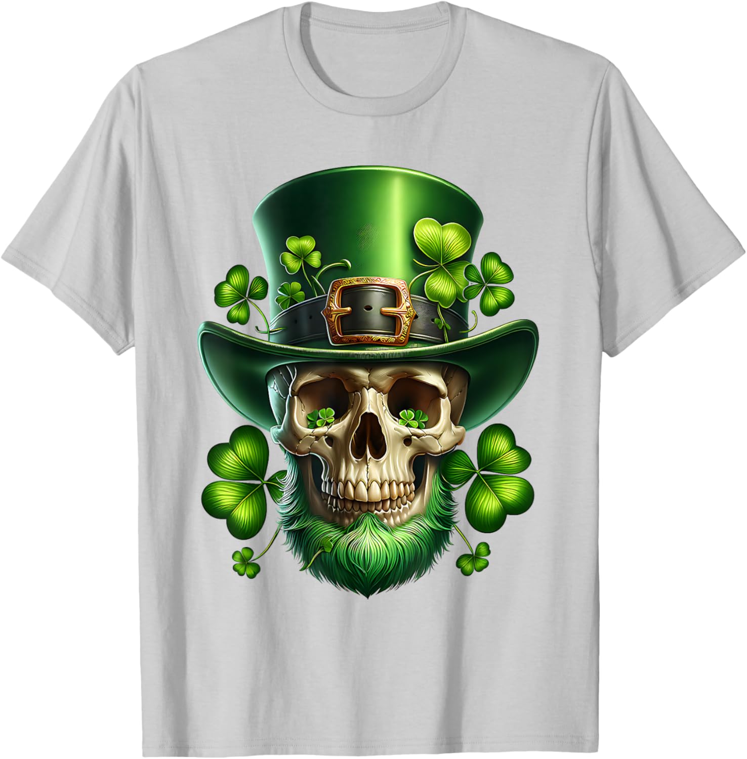 Saint Patrick's Day Sugar Skull T-Shirt for Festive Celebrations - 20