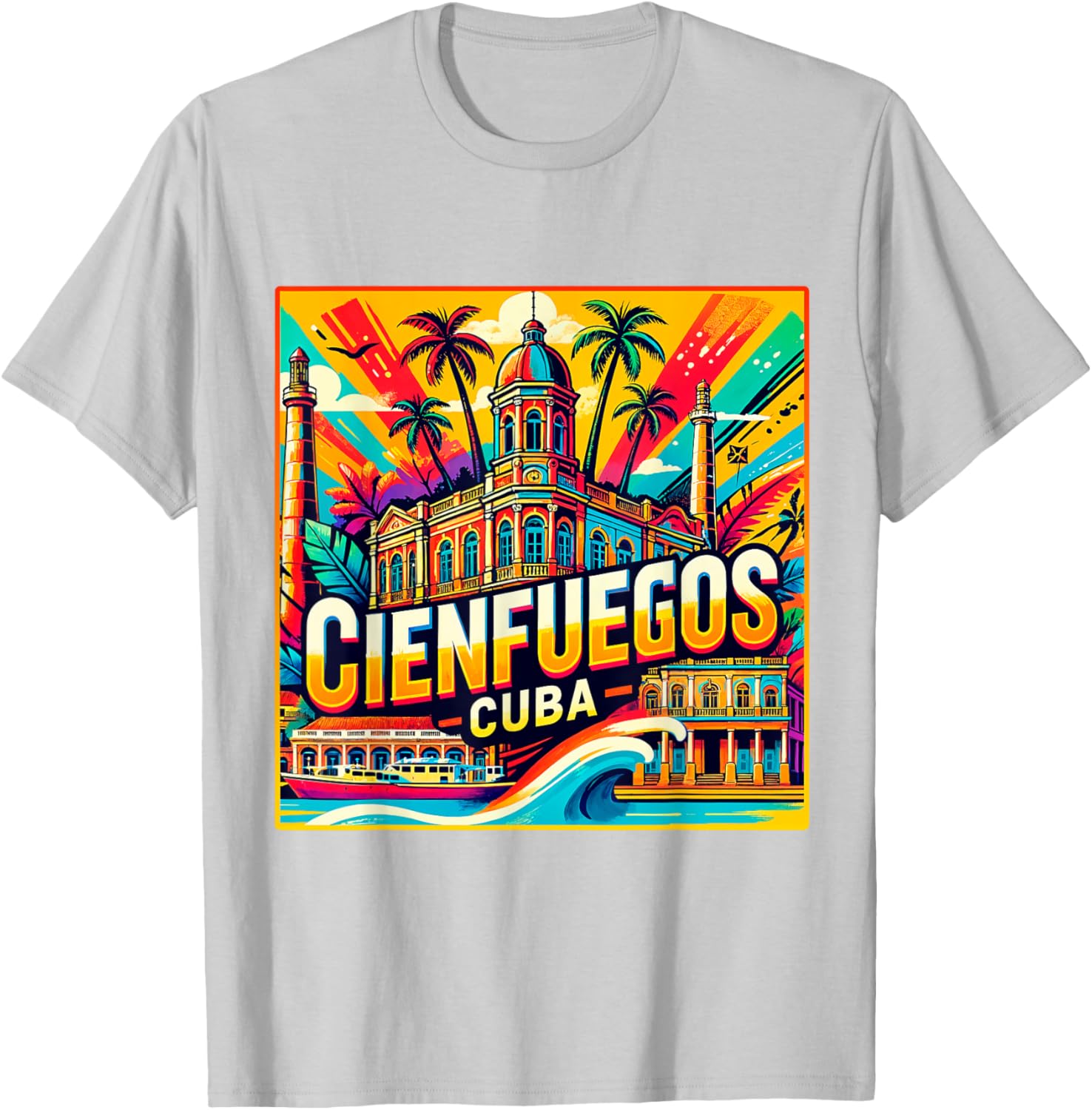 Cienfuegos Cuba Vintage Retro T-Shirt for Family Trips and Adventures - 14