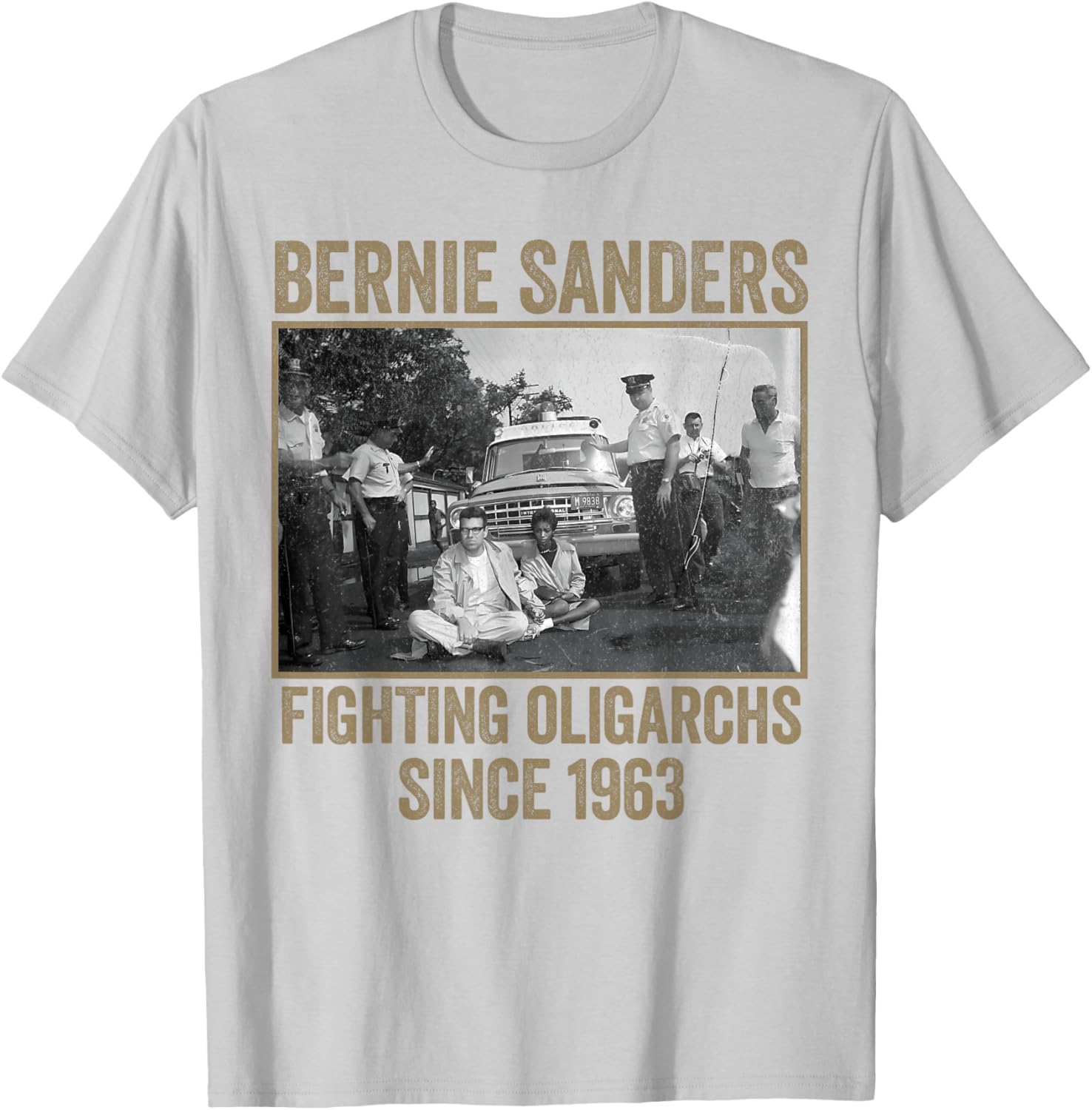 Bernie Fighting Oligarchs Protest T-Shirt for Activists and Supporters - 9