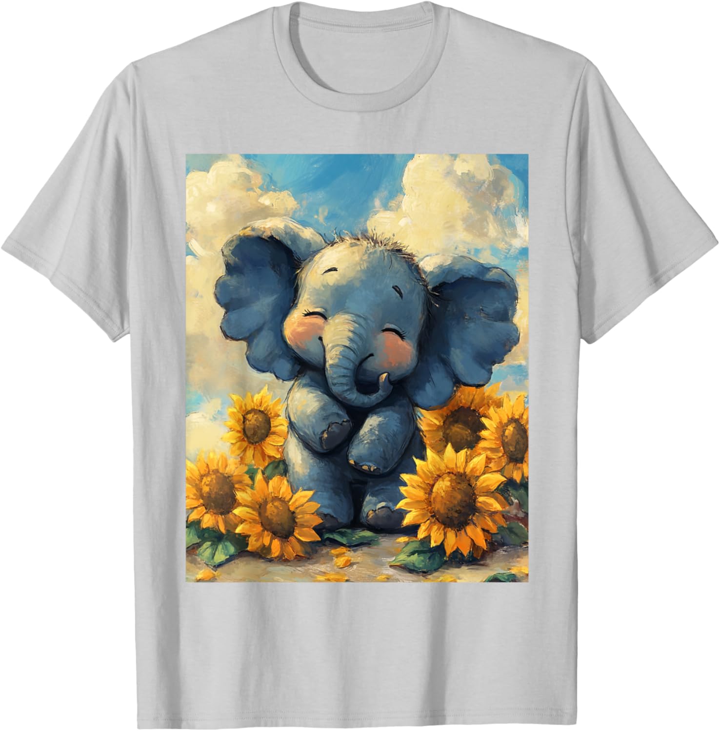 Adorable Sunflower Elephant T-Shirt for Kids - Perfect for Boys and Girls - 10