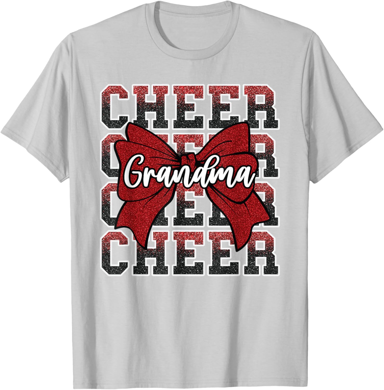 Cheer G-Ma Grandma Cheerleader Red T-Shirt for Cheer Fans and Family - 9