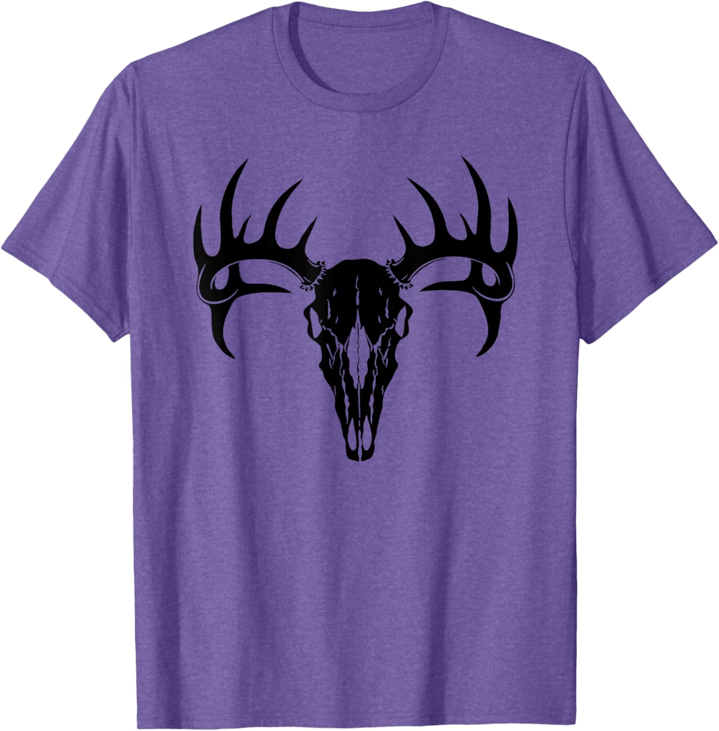 Stylish Deer Antler Deer Skull T-Shirt for Outdoor Enthusiasts - 17