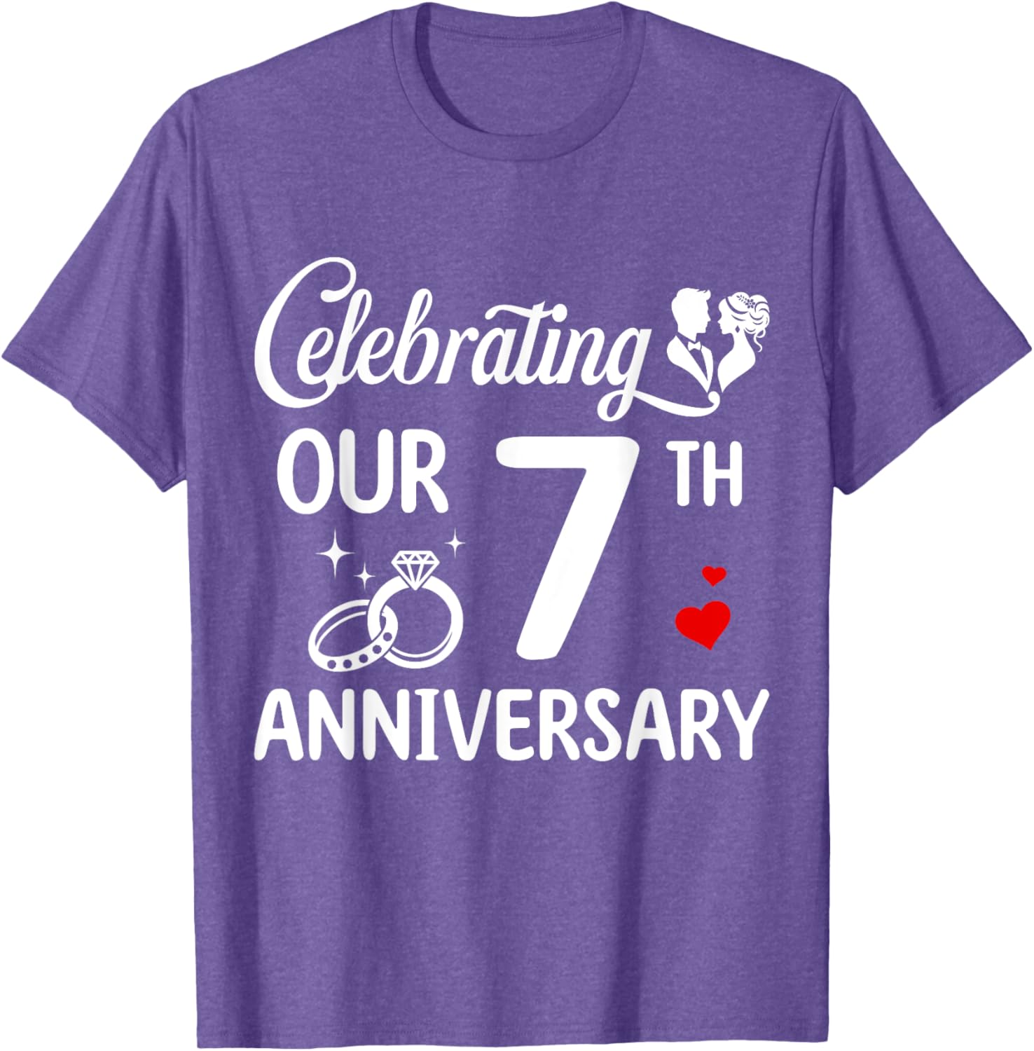 Celebrate 7 Years of Love with Our Anniversary T-Shirt for Couples - 16