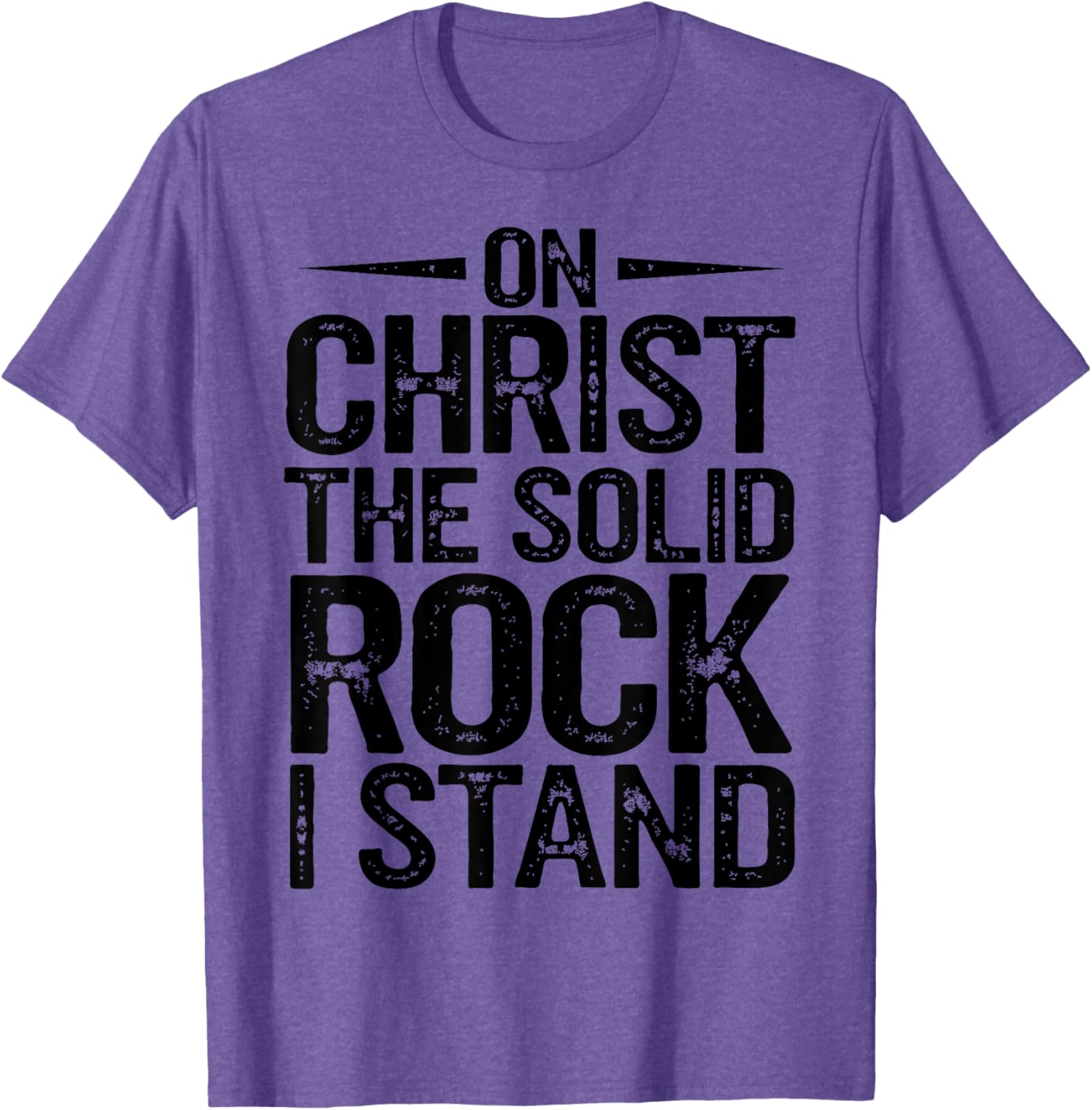 Christian Hymn T-Shirt On Christ the Solid Rock I Stand - Faith Apparel - 12