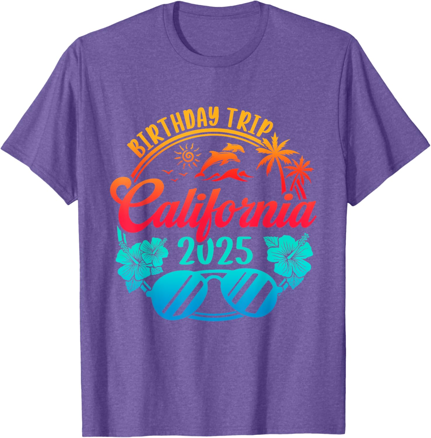 California Birthday Cruise Vacation T-Shirt for 2025 Celebration Fun - 5