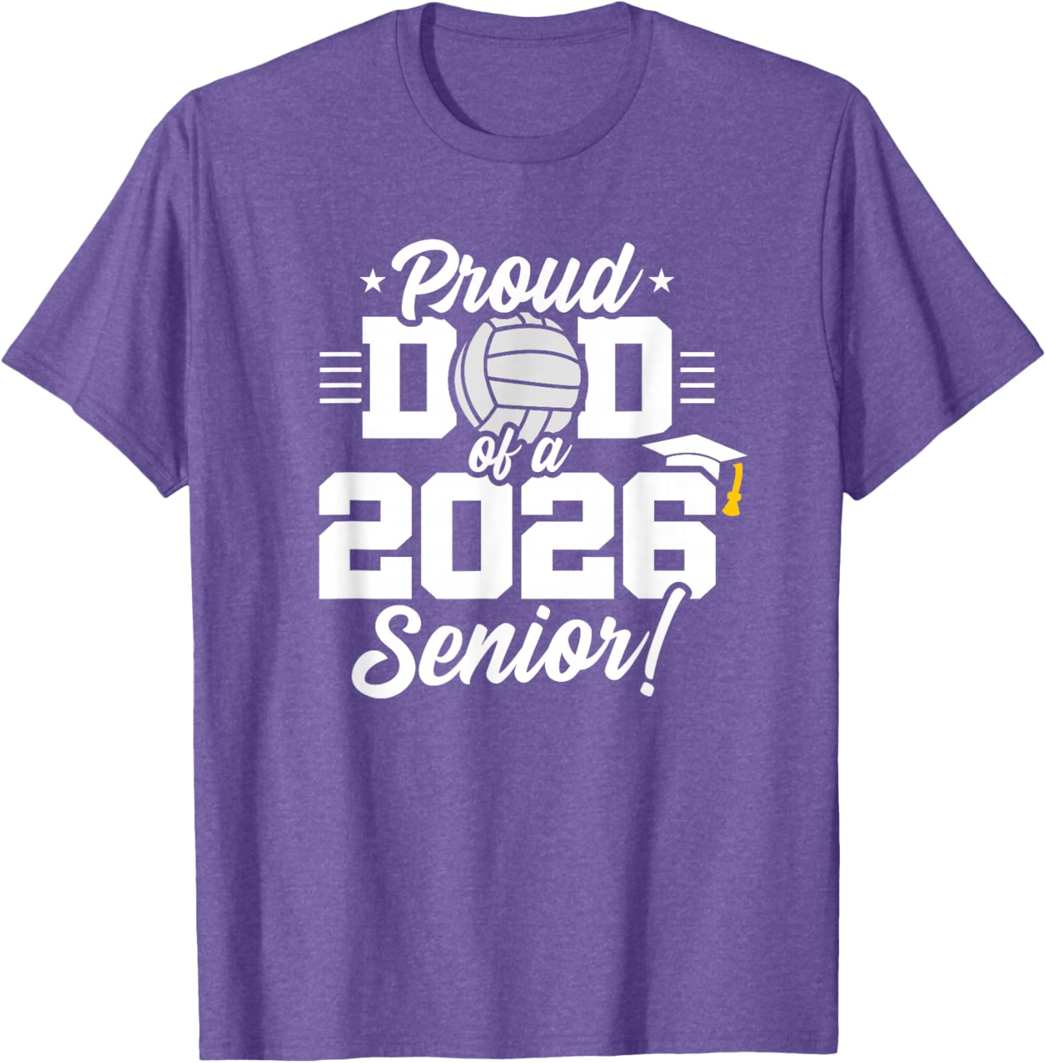 Class of 2026 Volleyball Dad Senior Year T-Shirt for Proud Parents - 6