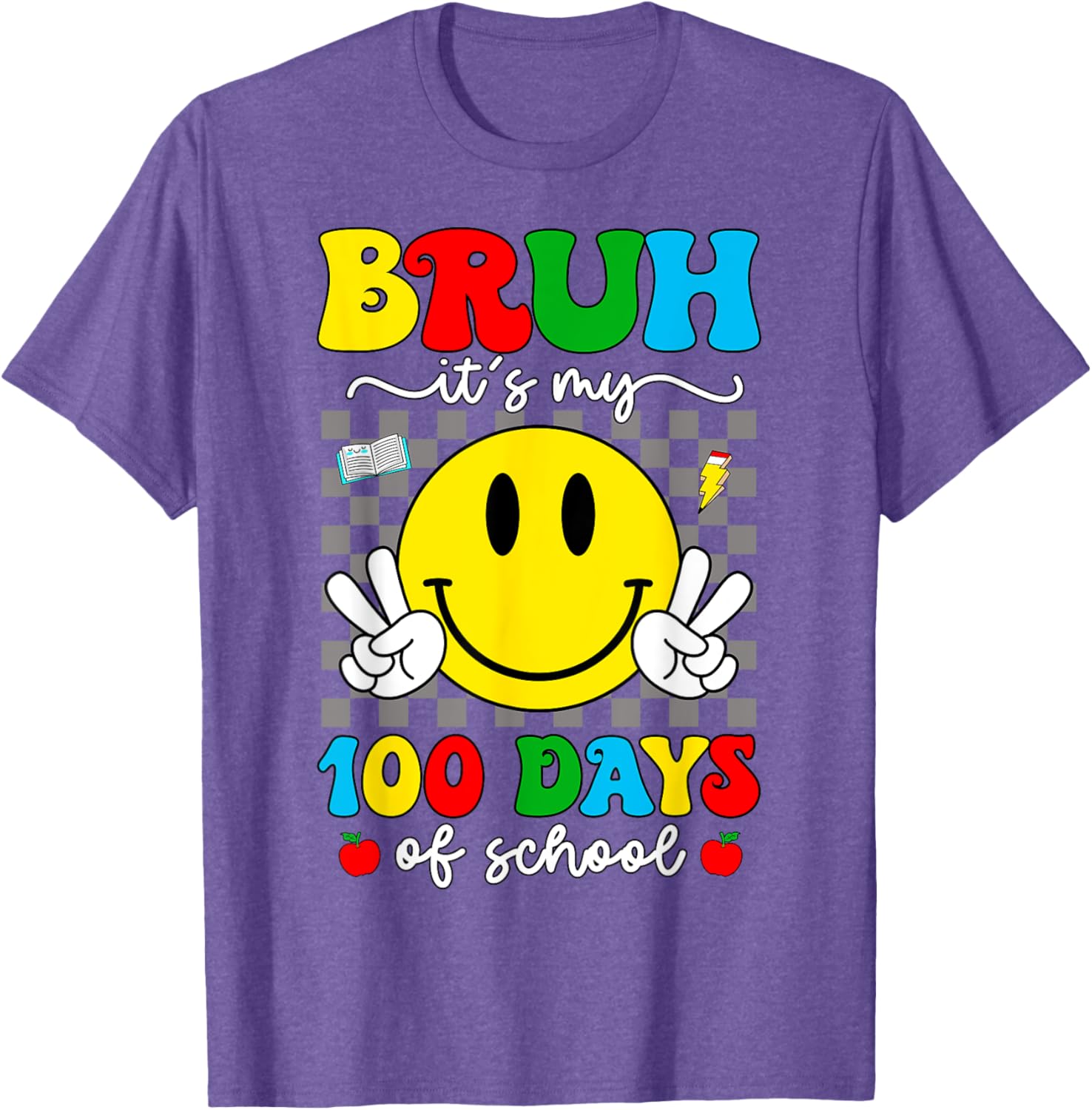 100 Days of School T-Shirt for Kids - Bruh It's My 100 Days Smarter! - 28