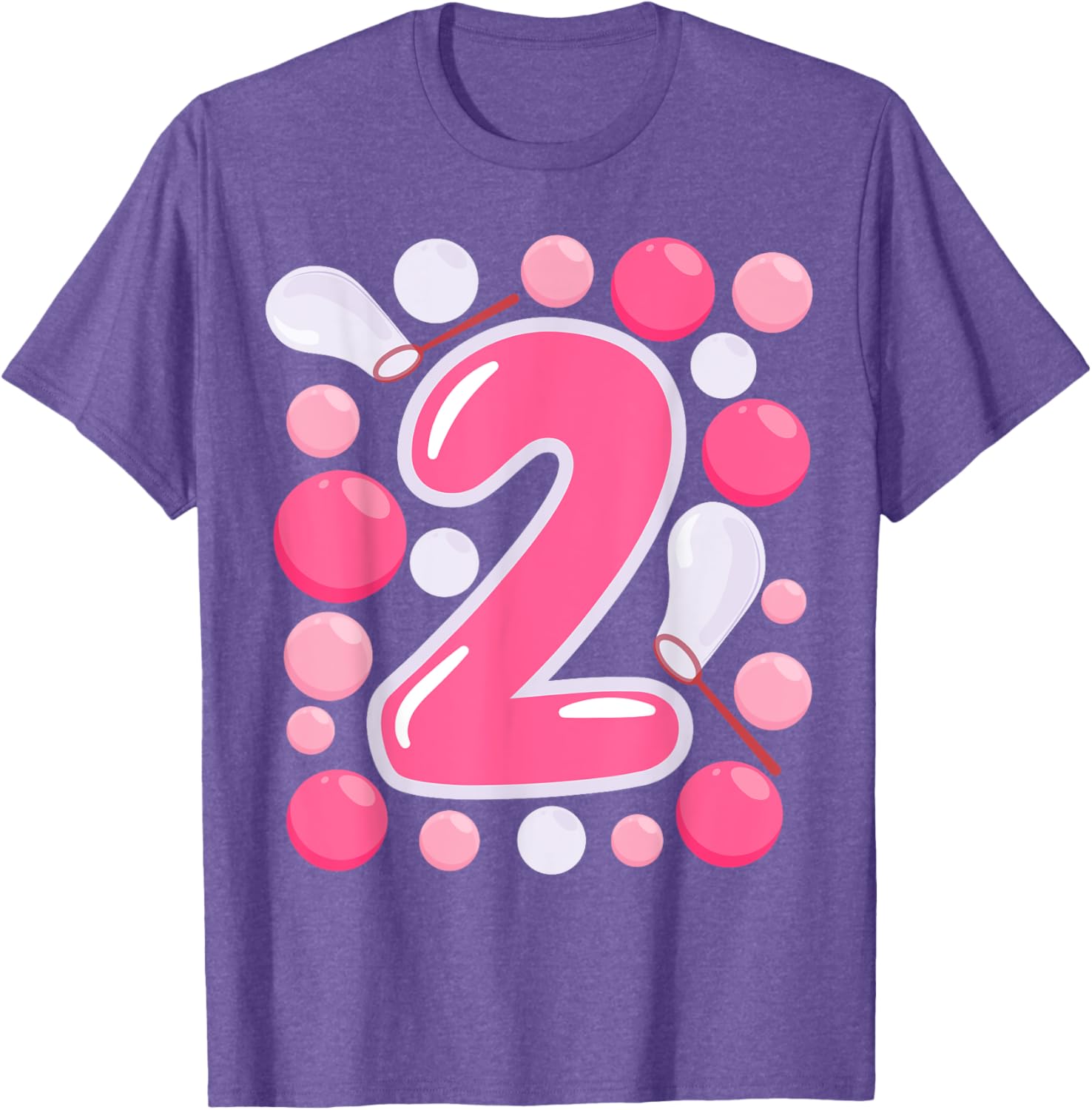 Adorable Girls 2nd Bubble Birthday Party T-Shirt for Kids Celebrations - 12