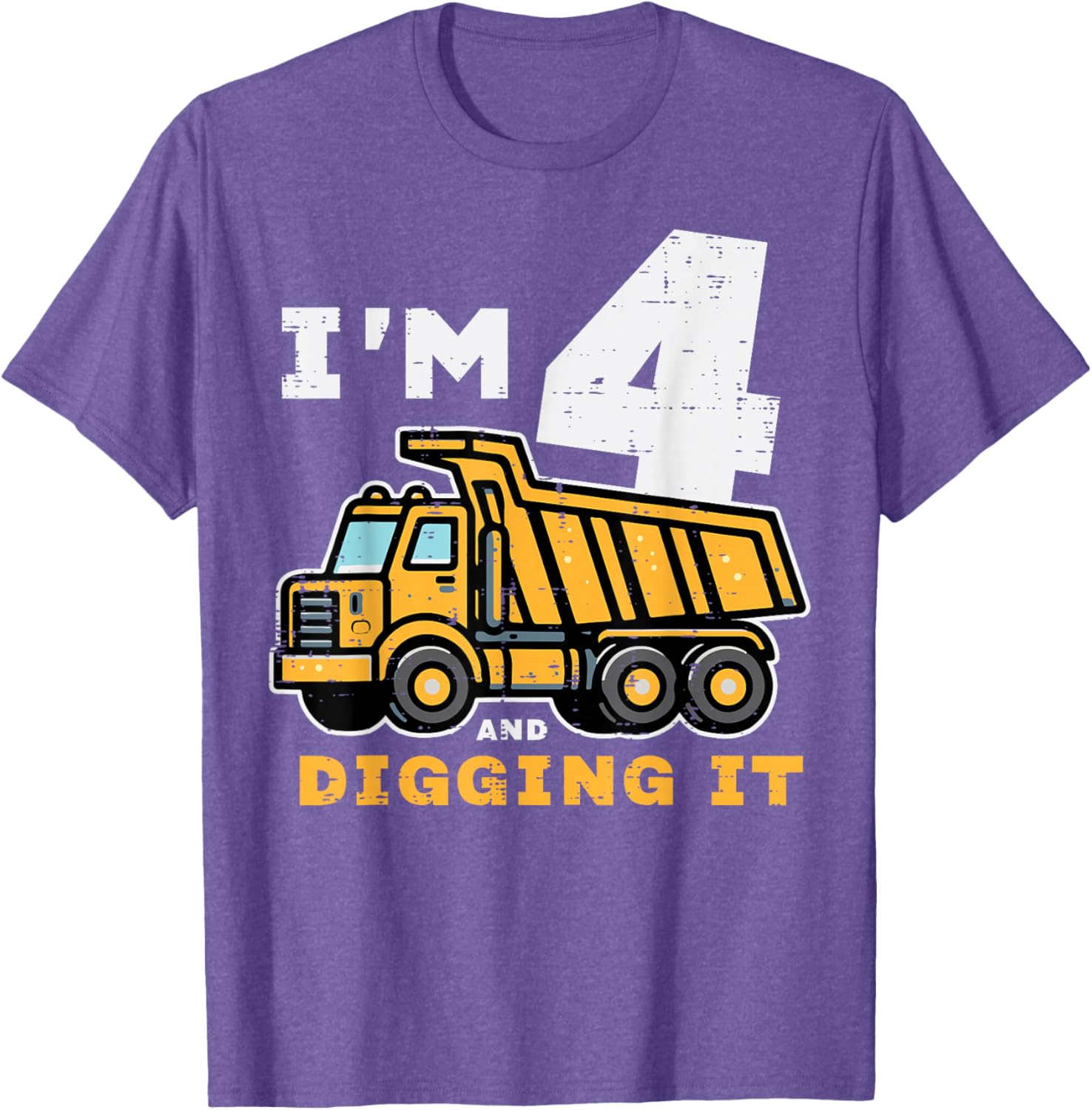 Cute 4th Birthday Dump Truck T-Shirt for Kids - Digging It Design - 22