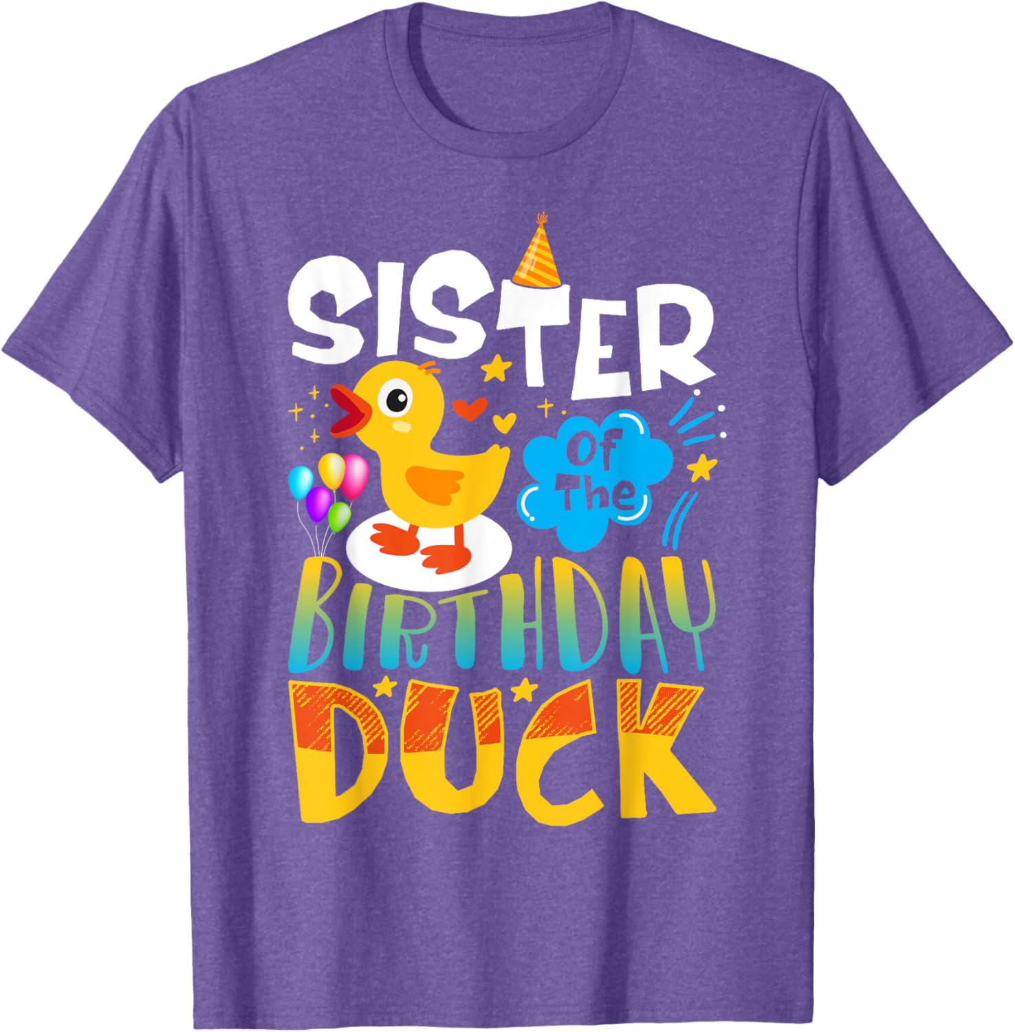 Sister of the Birthday Duck Matching Family Tee for Duck Lovers - 4