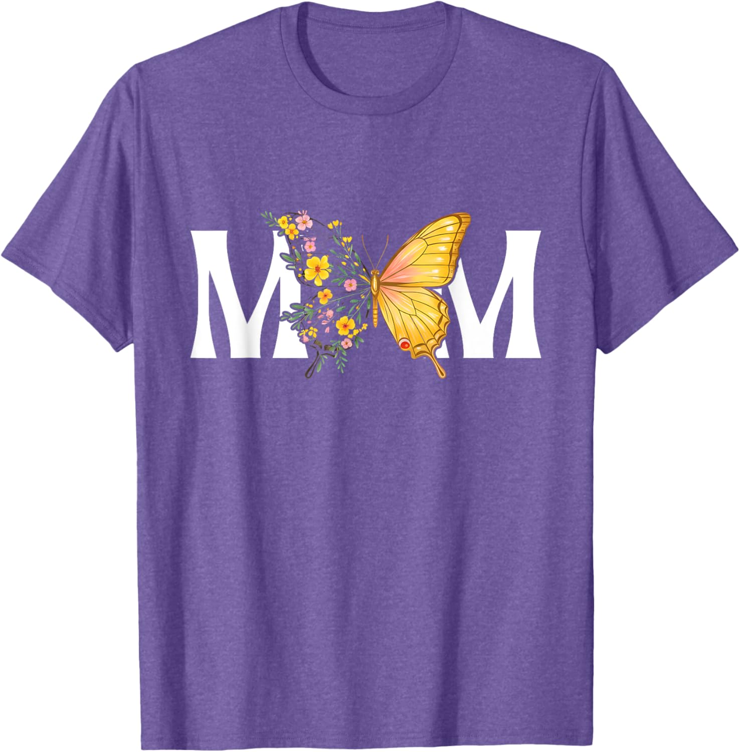 Cute Mother's Day Butterfly MOM Flower T-Shirt for Moms and Gifts - 17