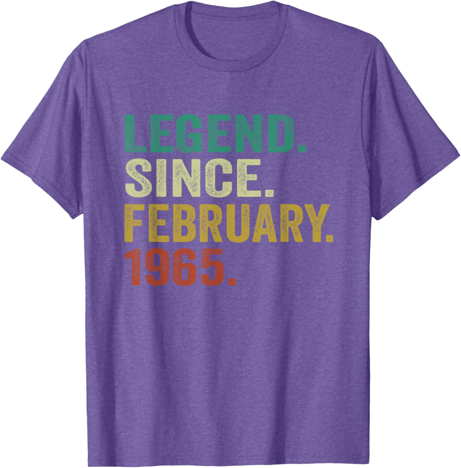 60th Birthday T-Shirt for Men and Women - Legend Since February 1965 - 17