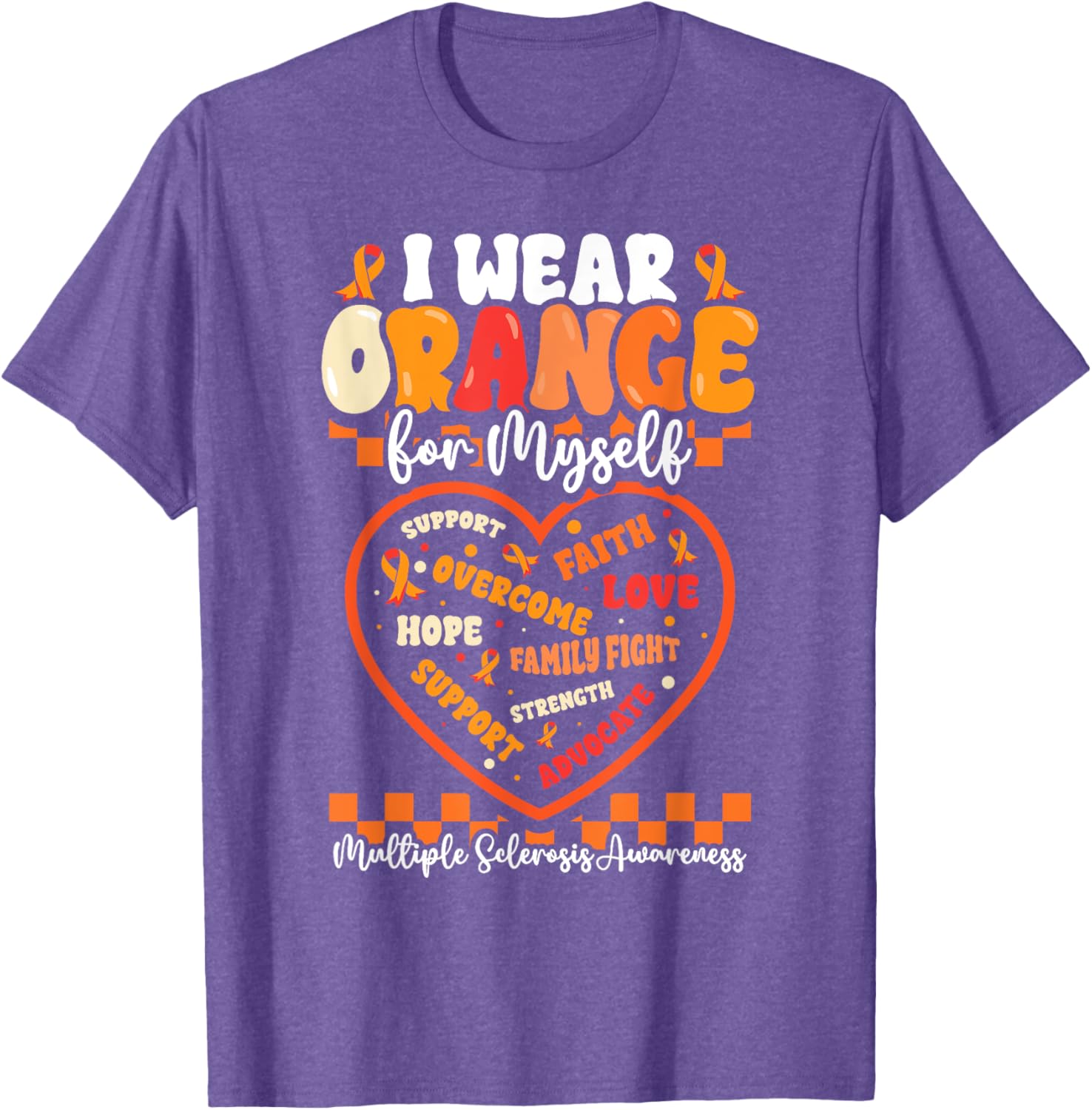 Wear Orange Ribbon MS Warrior T-Shirt for Multiple Sclerosis Awareness - 2