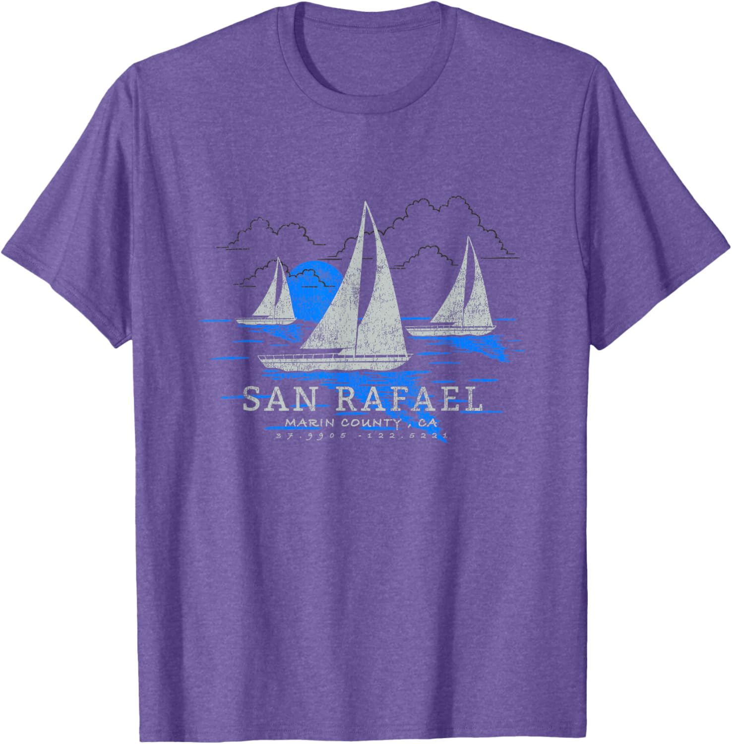 San Rafael California Yachting Souvenir T-Shirt for Nautical Lovers - 1