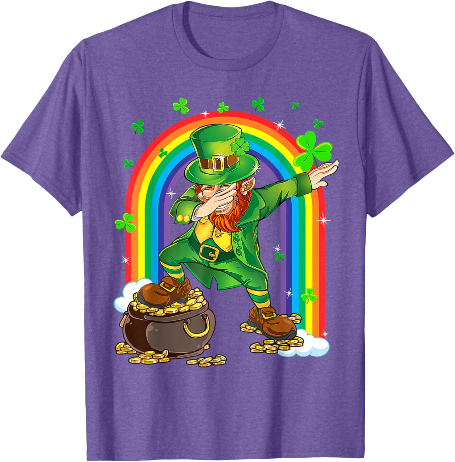 Cool 2025 St Patrick's Day Dabbing Leprechaun T-Shirt for Kids and Adults - 17