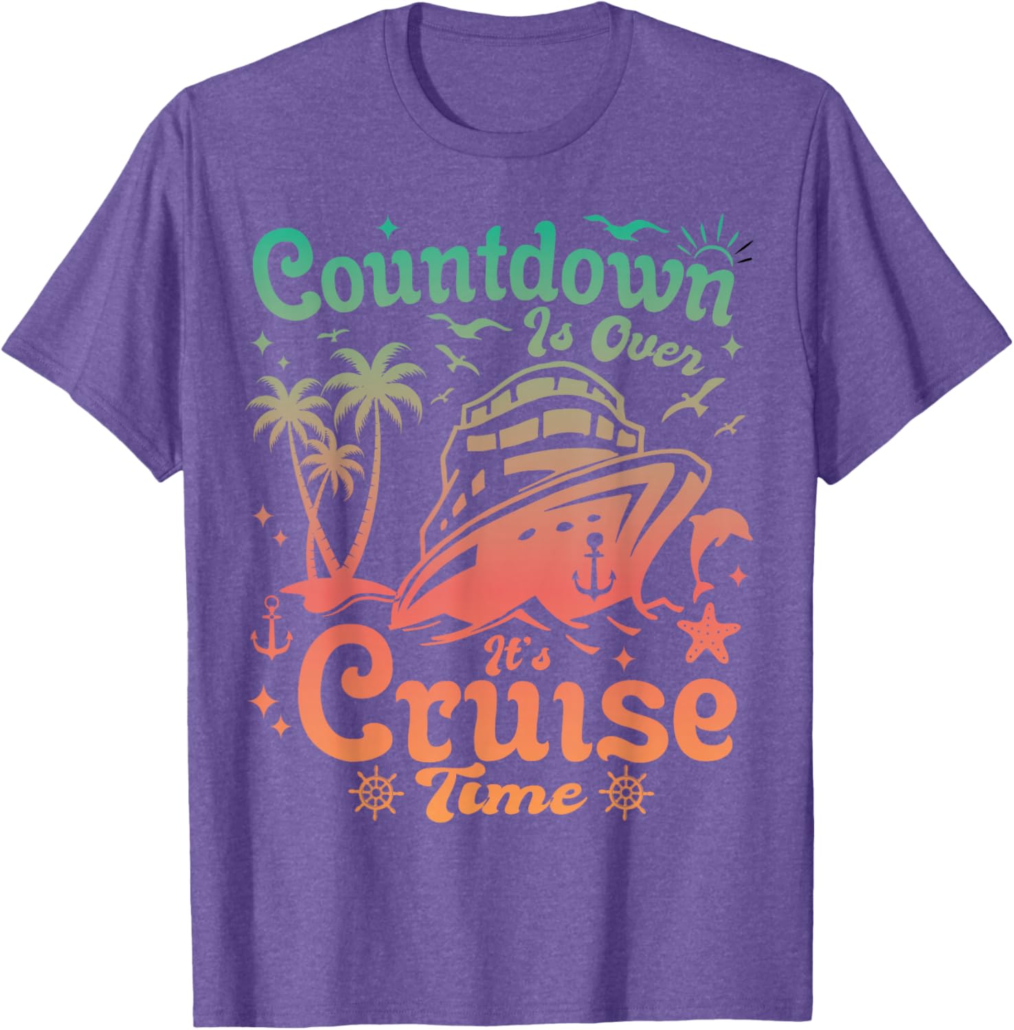 Countdown Is Over It's Cruise Time Family Vacation T-Shirt for Fun Trips - 19