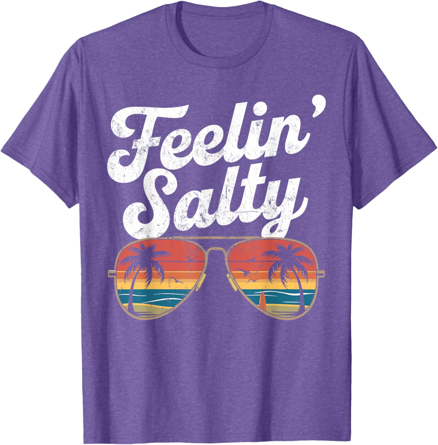 Funny Feelin Salty Vintage 70's Retro Beach Summer Vacation T-Shirt - 9