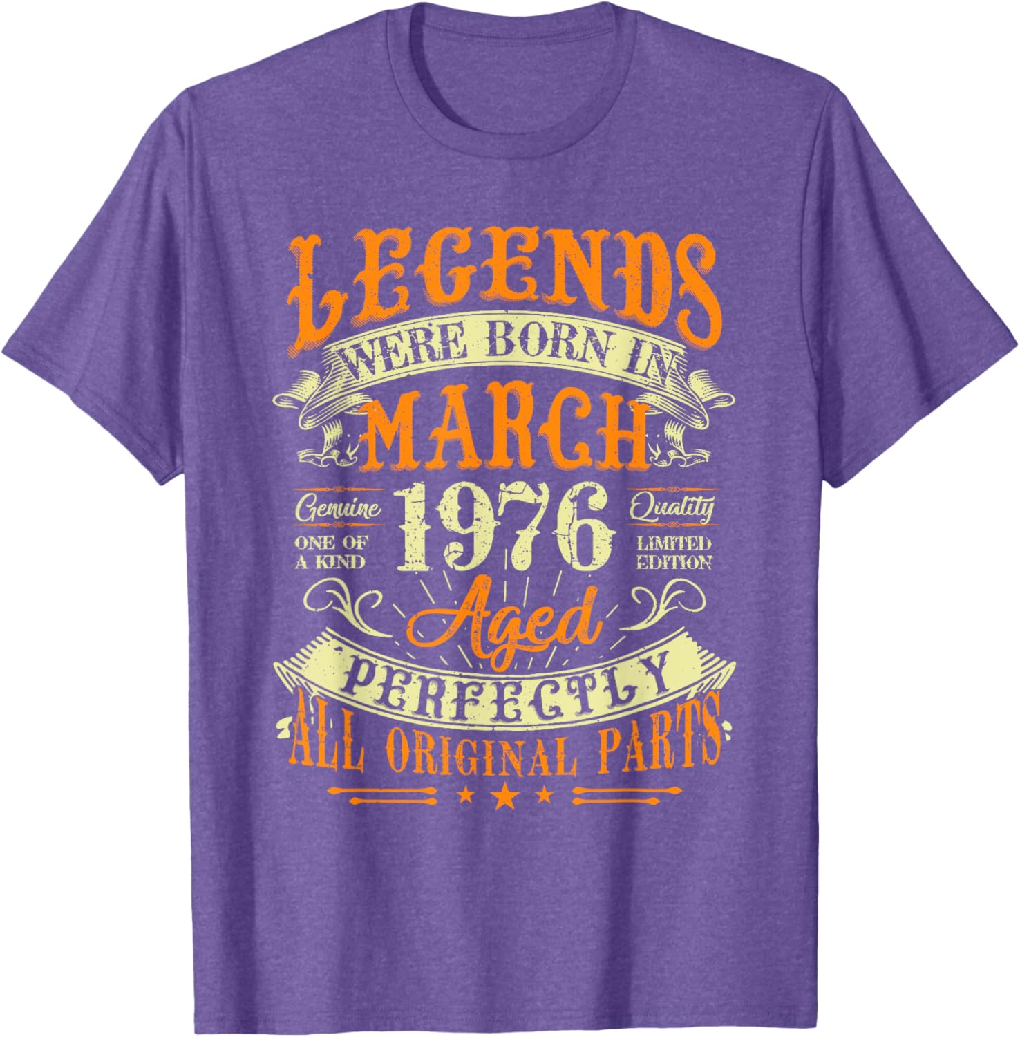 49th Birthday Gift T-Shirt for Legends Born in March 1976 - 13