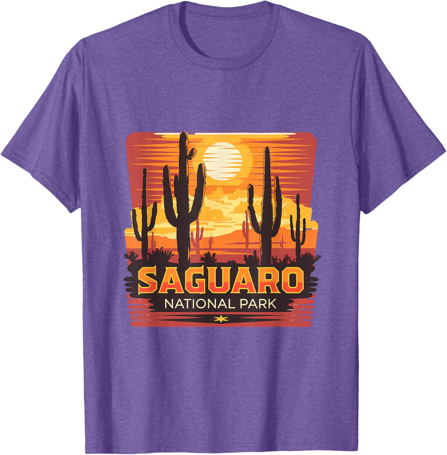 Saguaro National Park Desert Sun Scene T-Shirt for Nature Lovers - 24
