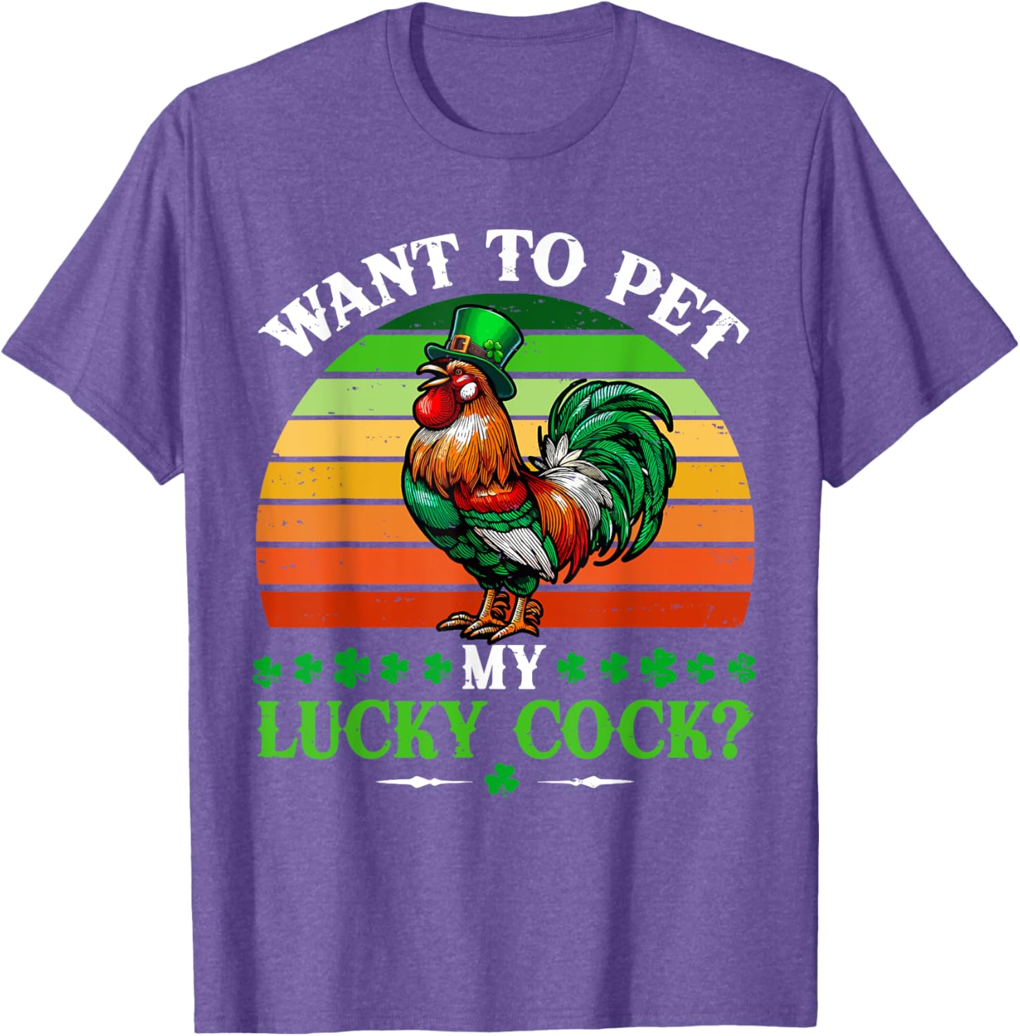 Vintage Sarcastic St. Patrick's Day Rooster T-Shirt for Fun Lovers - 20