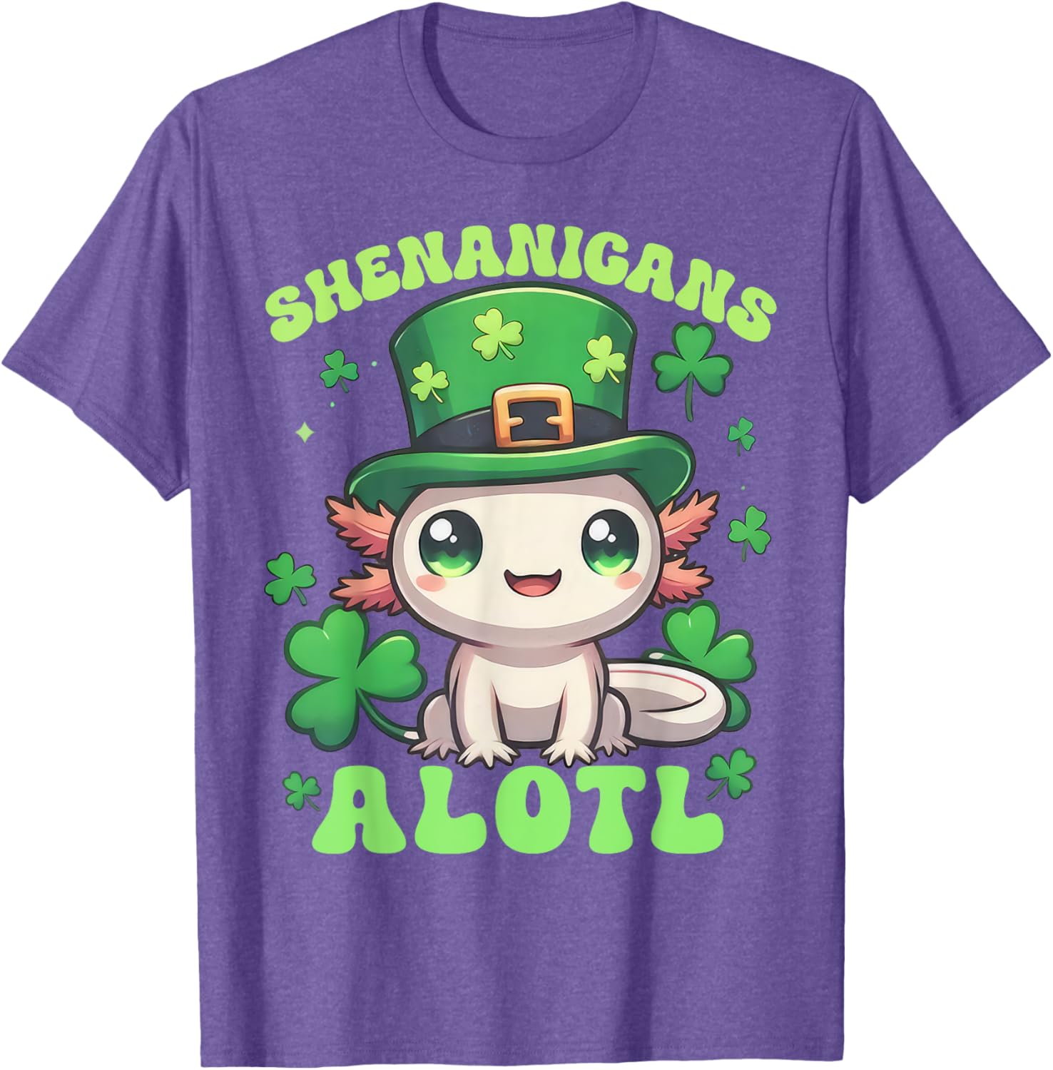 Axolotl St. Patrick's Day Fun T-Shirt for Kids and Adults - 6