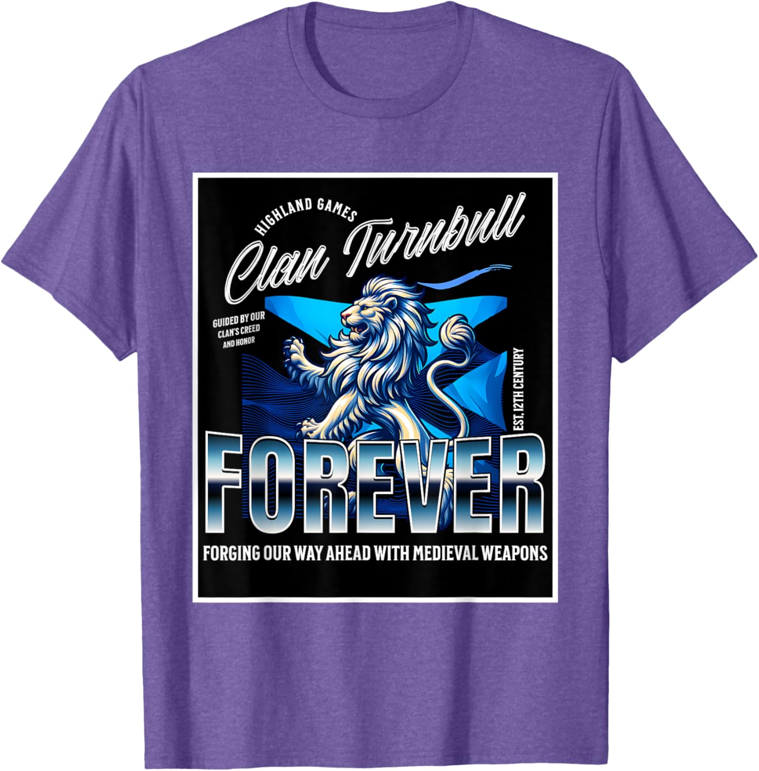 Clan Turnbull Strength and Honor Lion Roots T-Shirt for Family Pride - 4