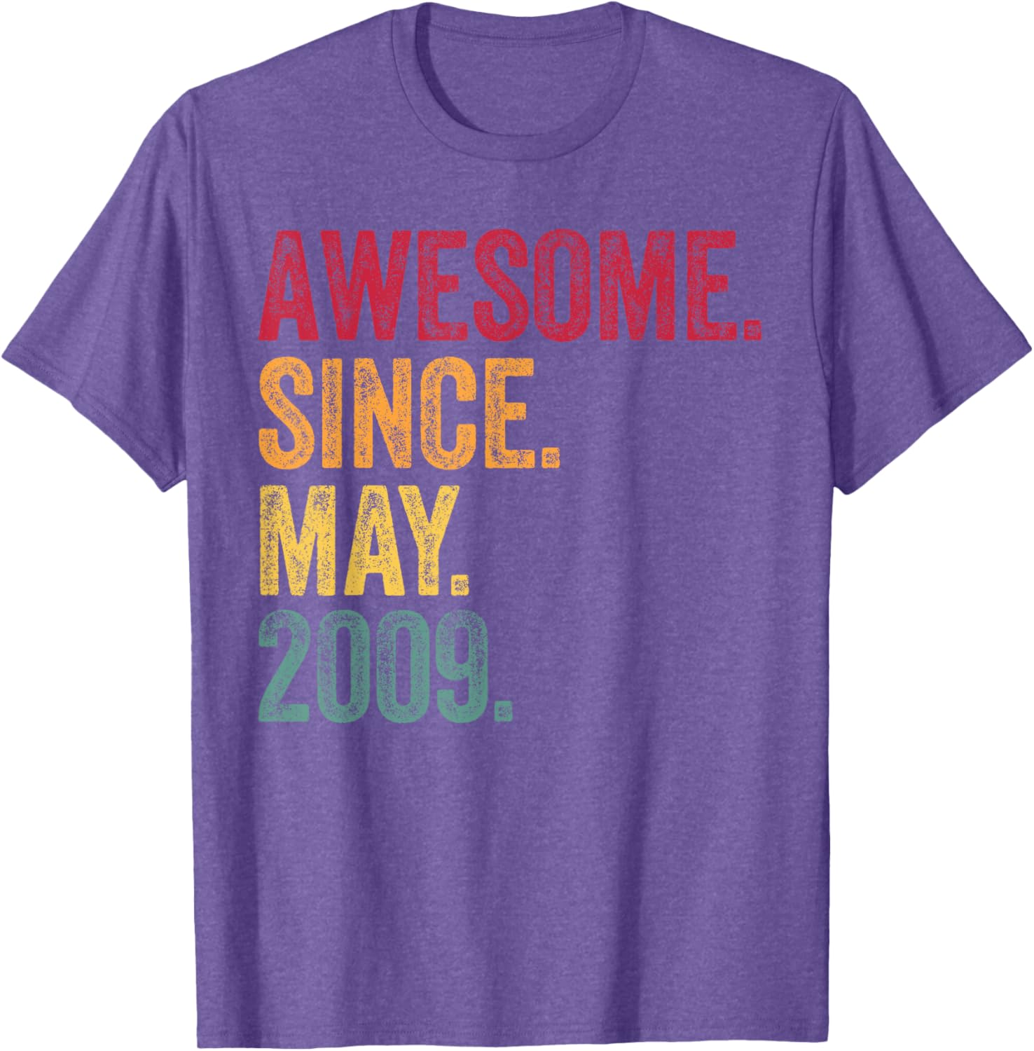 Vintage 16th Birthday T-Shirt Awesome Since May 2009 Gift Idea - 3