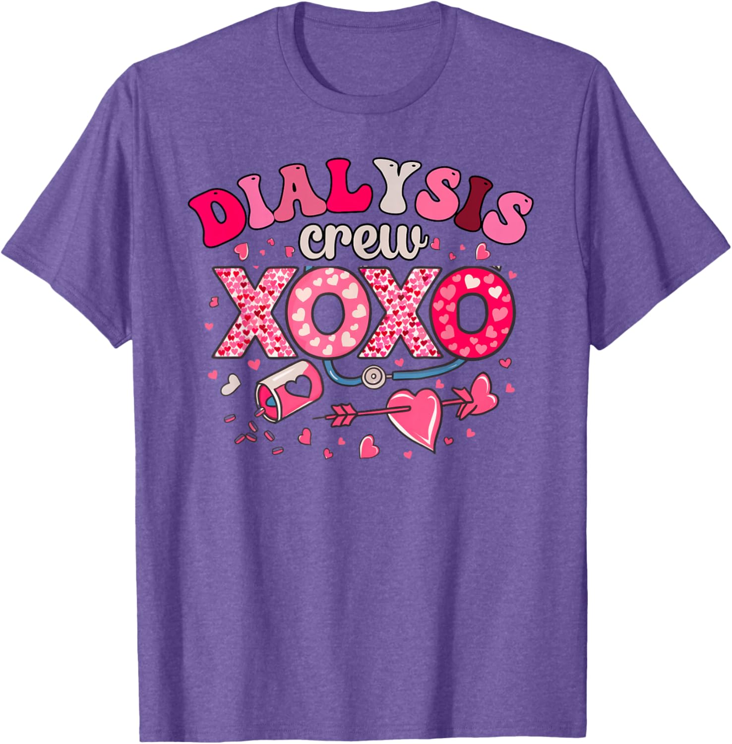 XOXO Dialysis Nurse Valentine's Day T-Shirt for Caregivers 2025 - 16