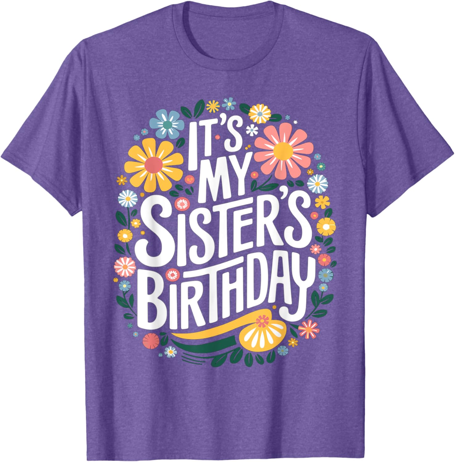 Colorful Floral T-Shirt for Sisters Birthday - Women and Kids Design - 21
