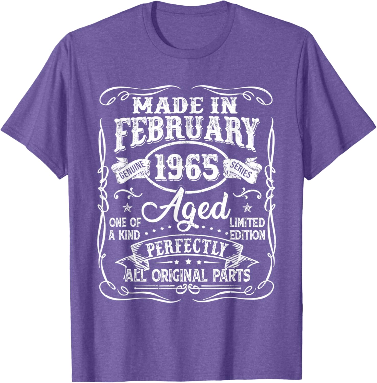 Vintage 60th Birthday T-Shirt for Men Born in February 1965 - 3