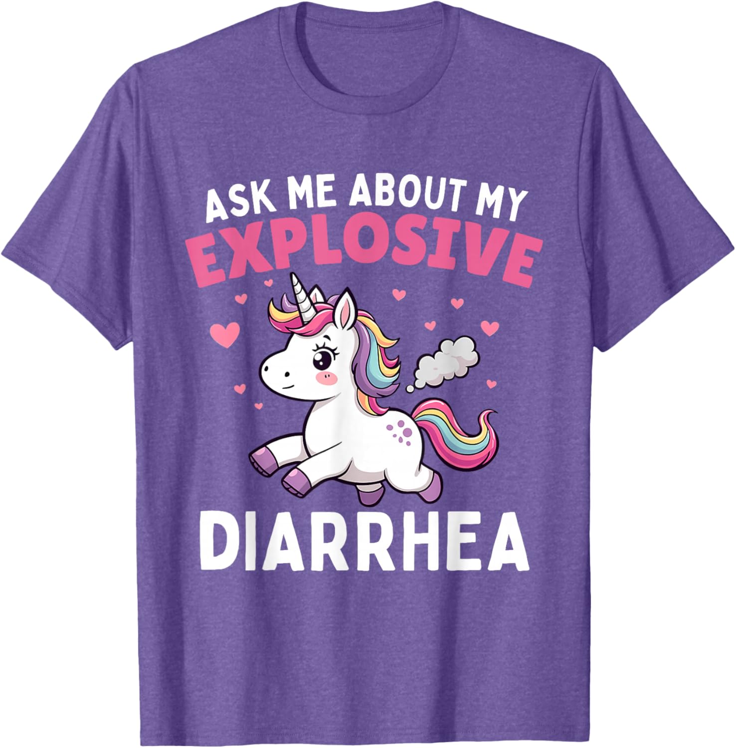 Funny Unicorn T-Shirt Ask Me About My Explosive Diarrhea Meme - 7