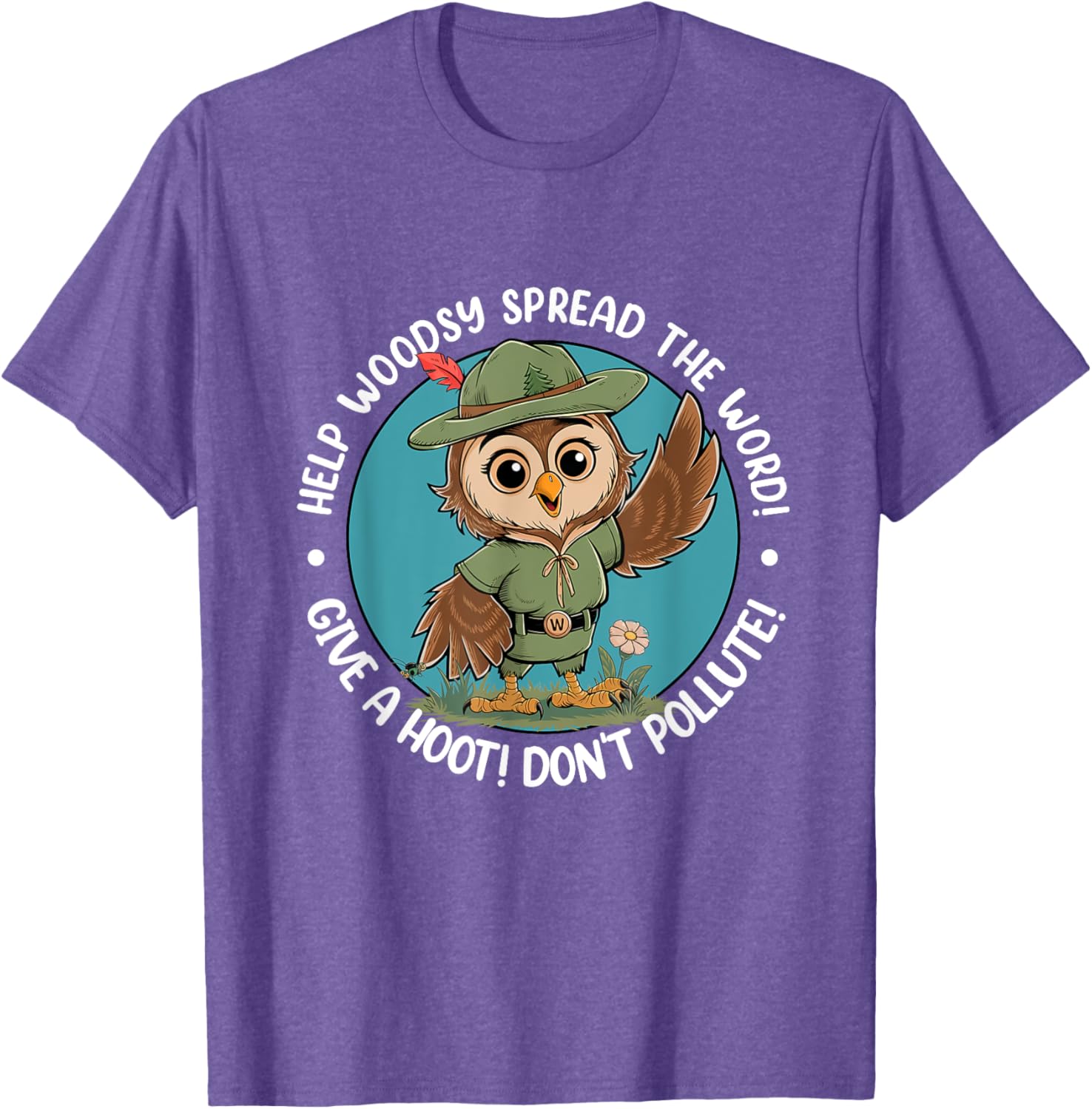 Woodsy Owl Give A Hoot Don't Pollute Vintage Retro T-Shirt for Nature Lovers - 16