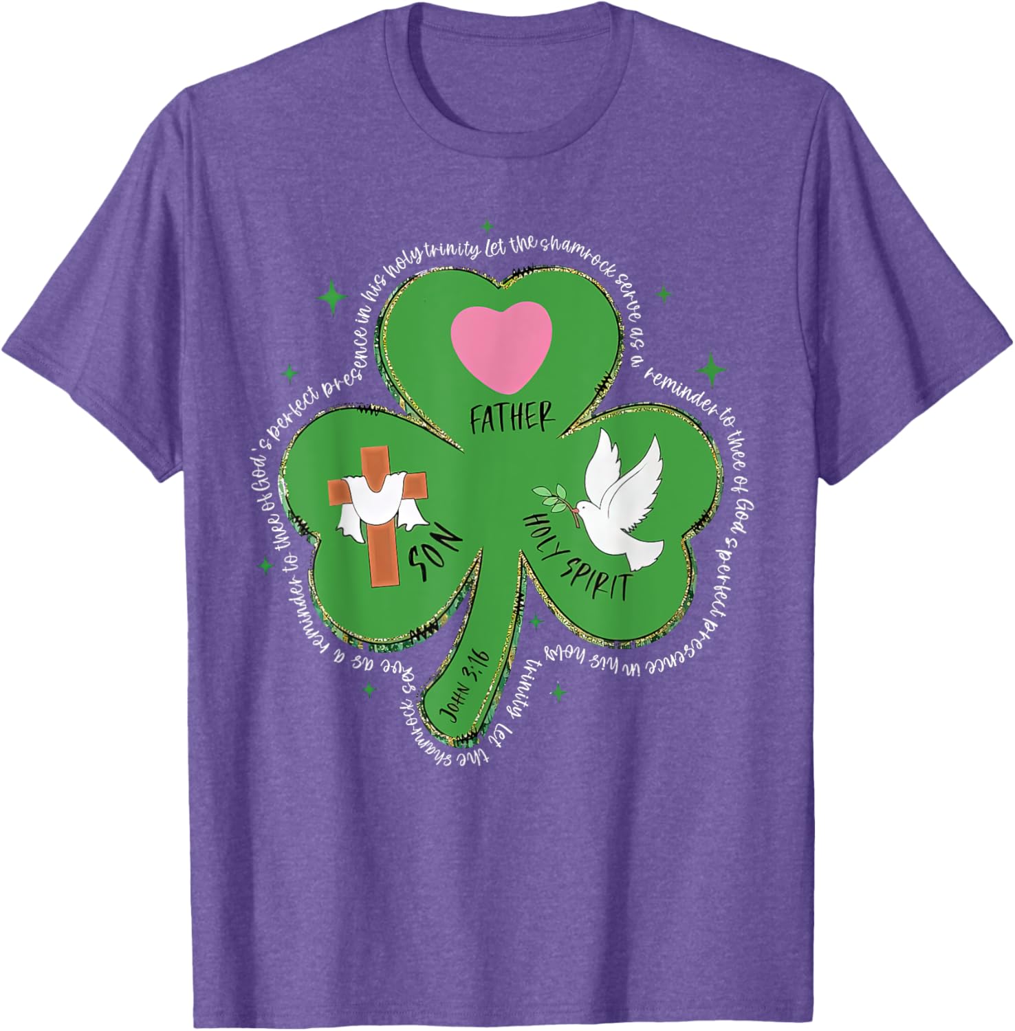 Shamrock Holy Trinity T-Shirt Father Son Holy Spirit Patrick Style - 11