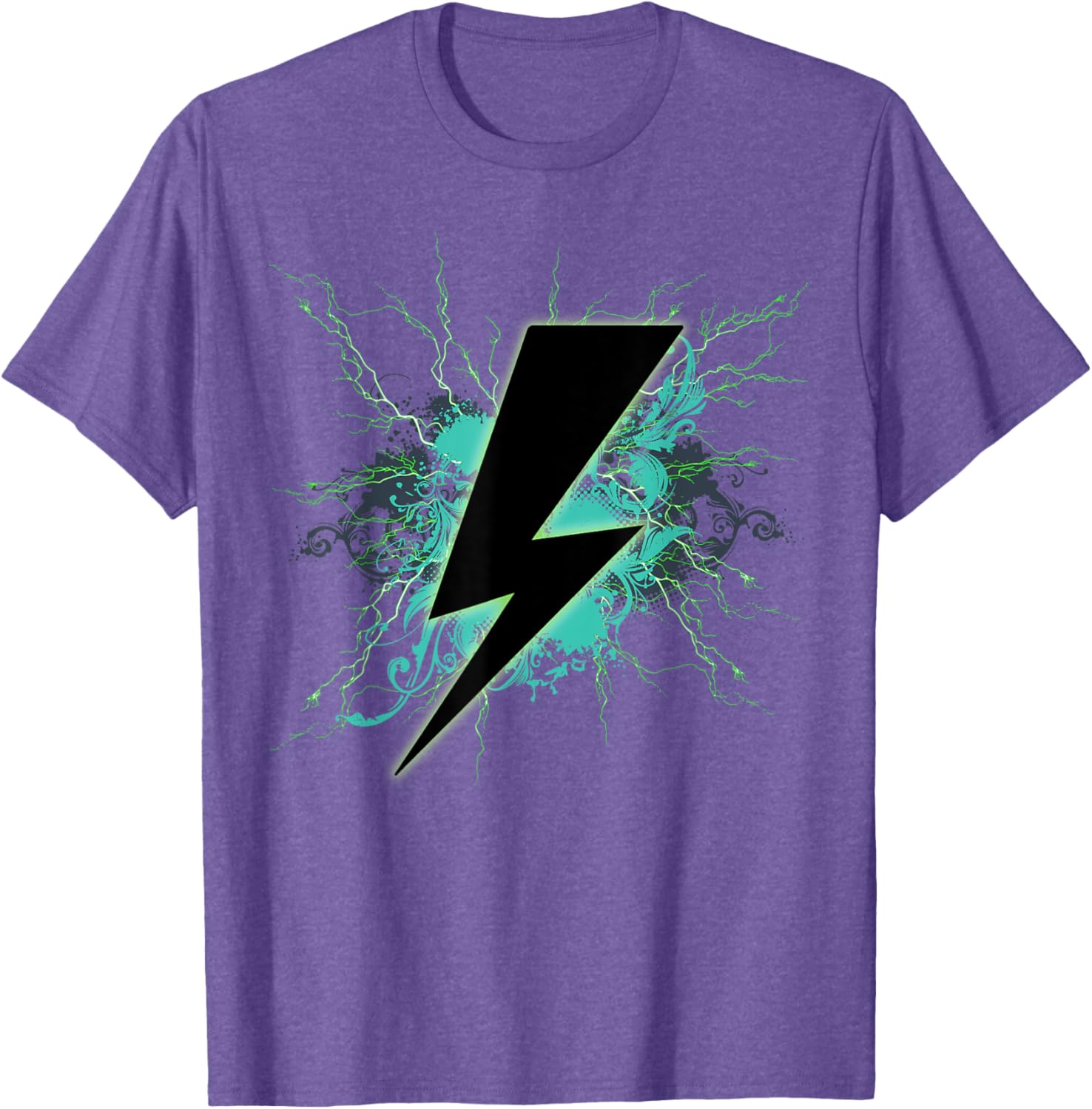 Black Lightning Bolt Green Thunderbolt T-Shirt for Bold Style Lovers - 1