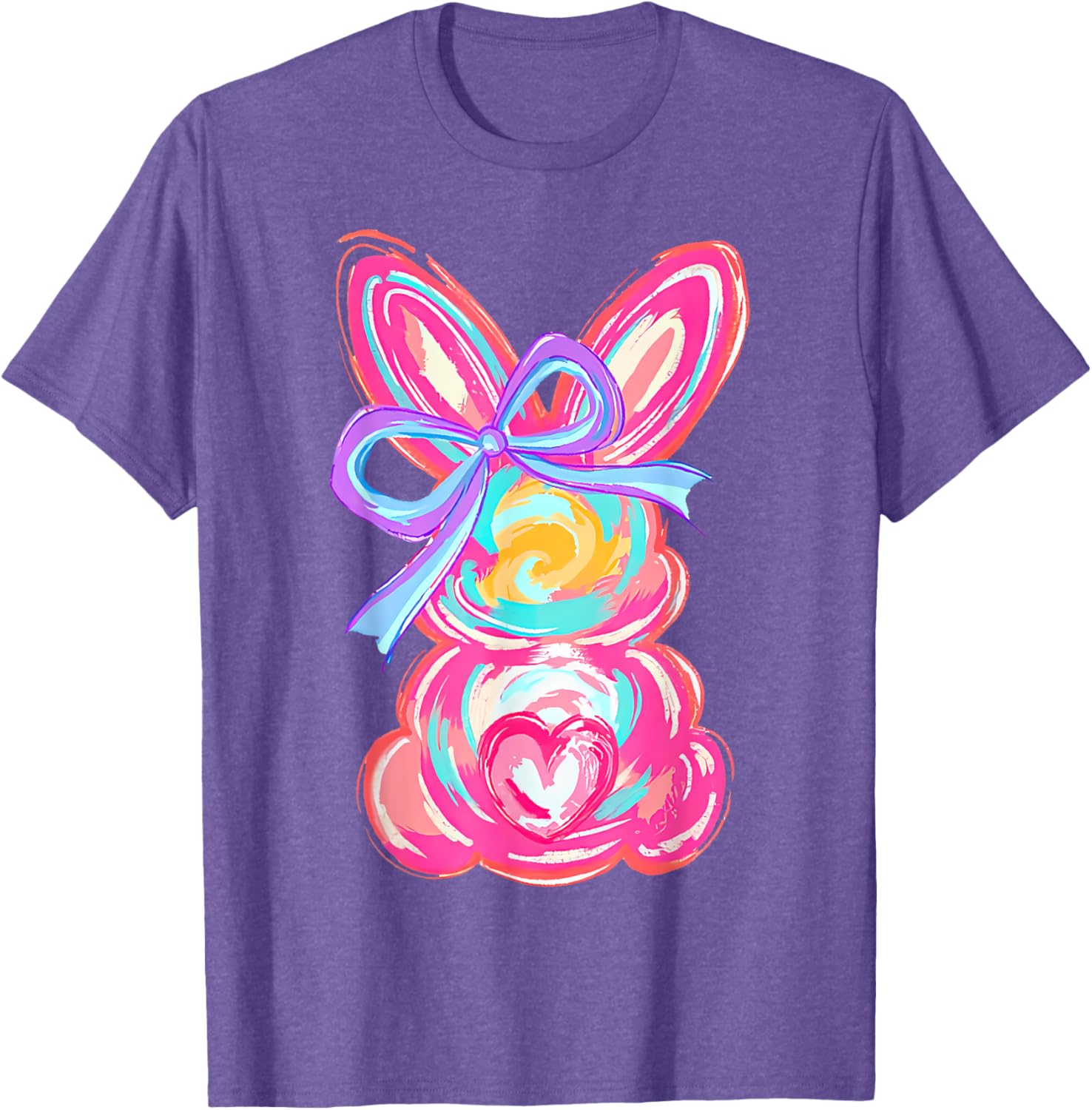 Coquette Bow Bunny Easter Shirt for Women and Girls Fun T-Shirt - 12
