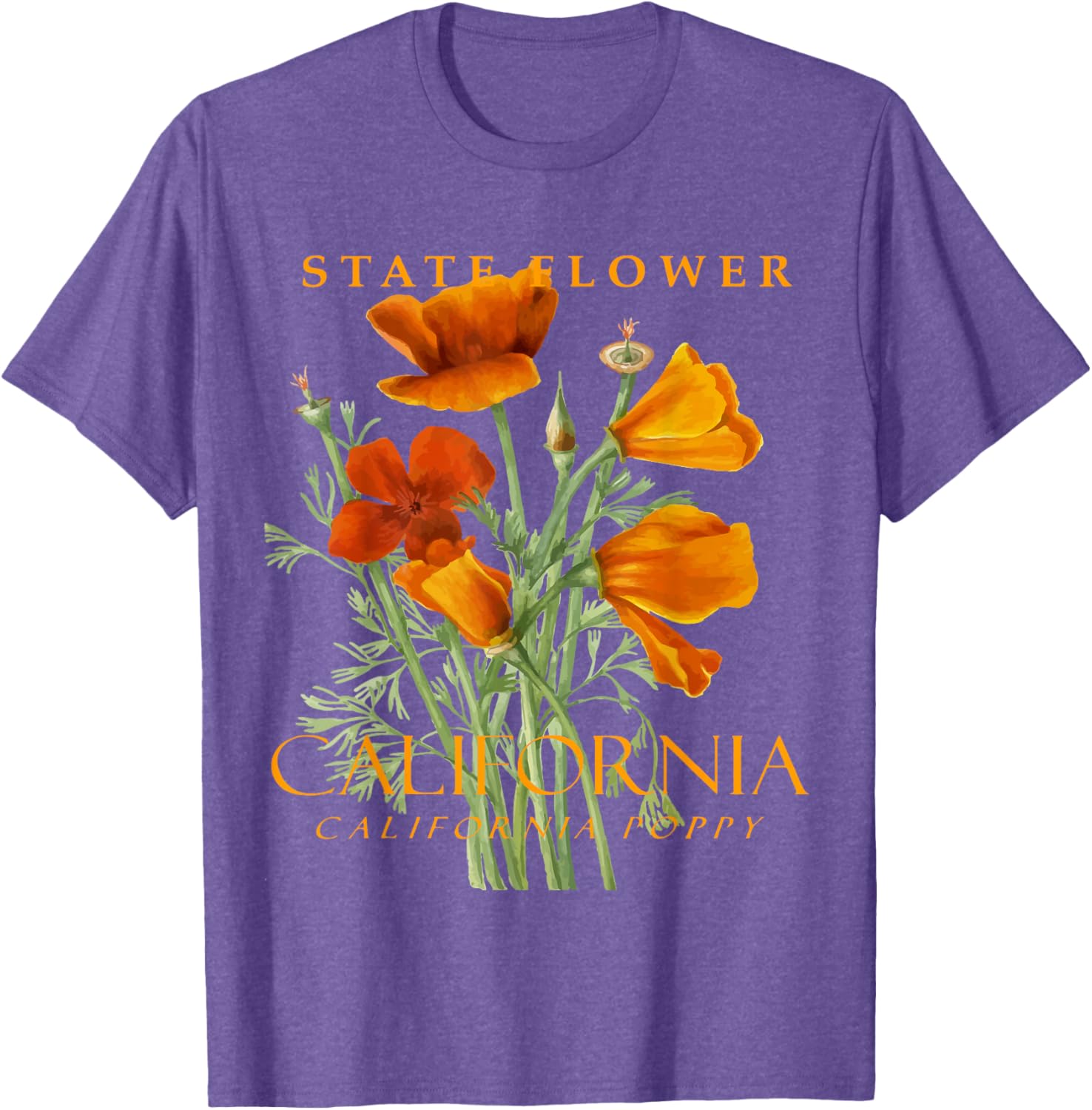 California Poppy T-Shirt for Nature Lovers - Stylish Floral Apparel - 12