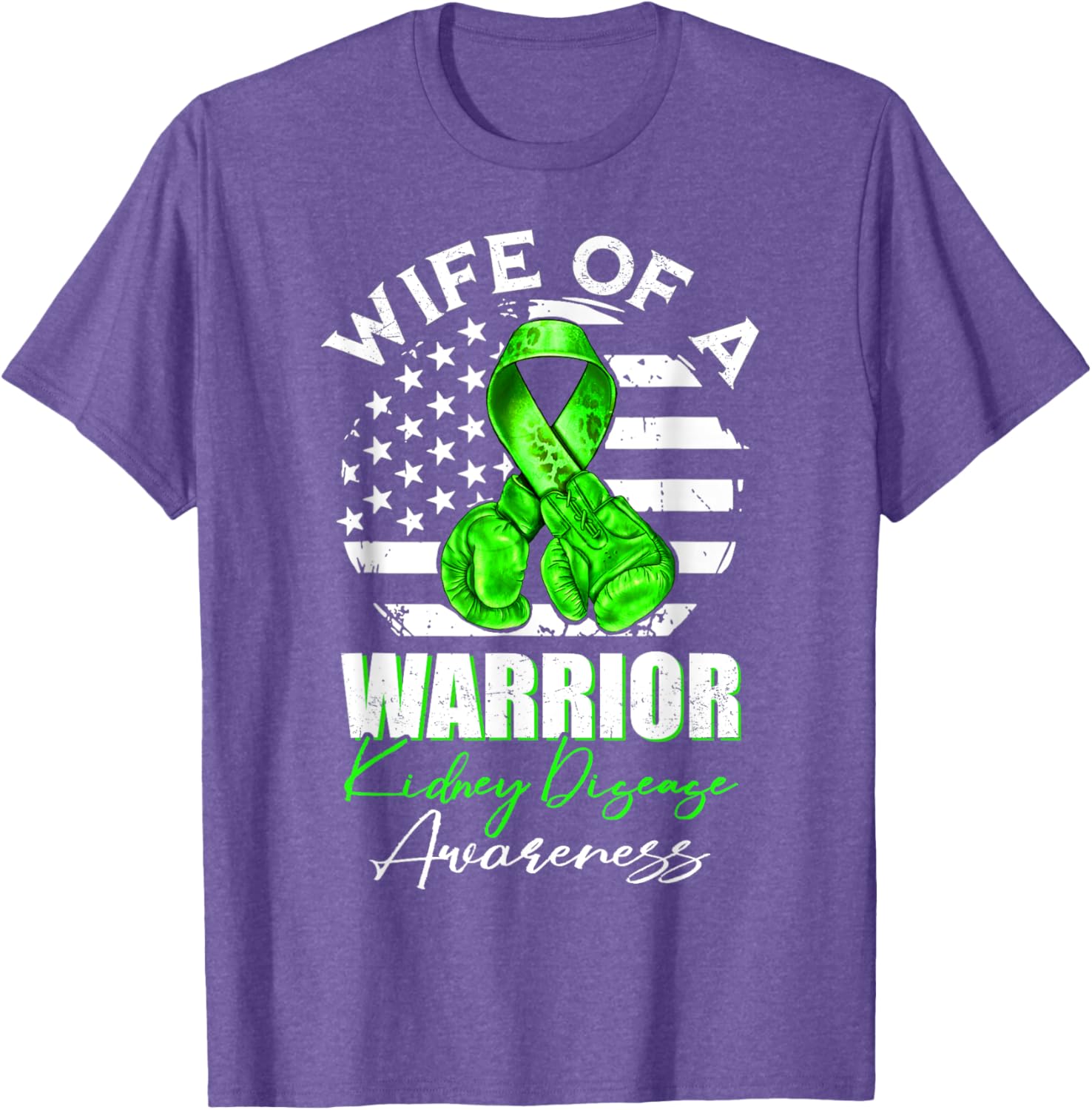 Wife of a Warrior Kidney Disease Awareness T-Shirt for Supportive Spouses - 10
