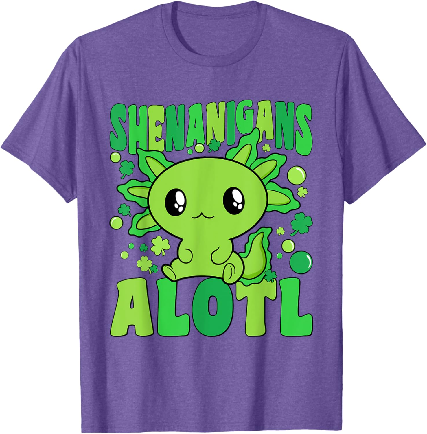 Cute Axolotl St Patricks Day T-Shirt for Kids - Fun Alotl Design - 12