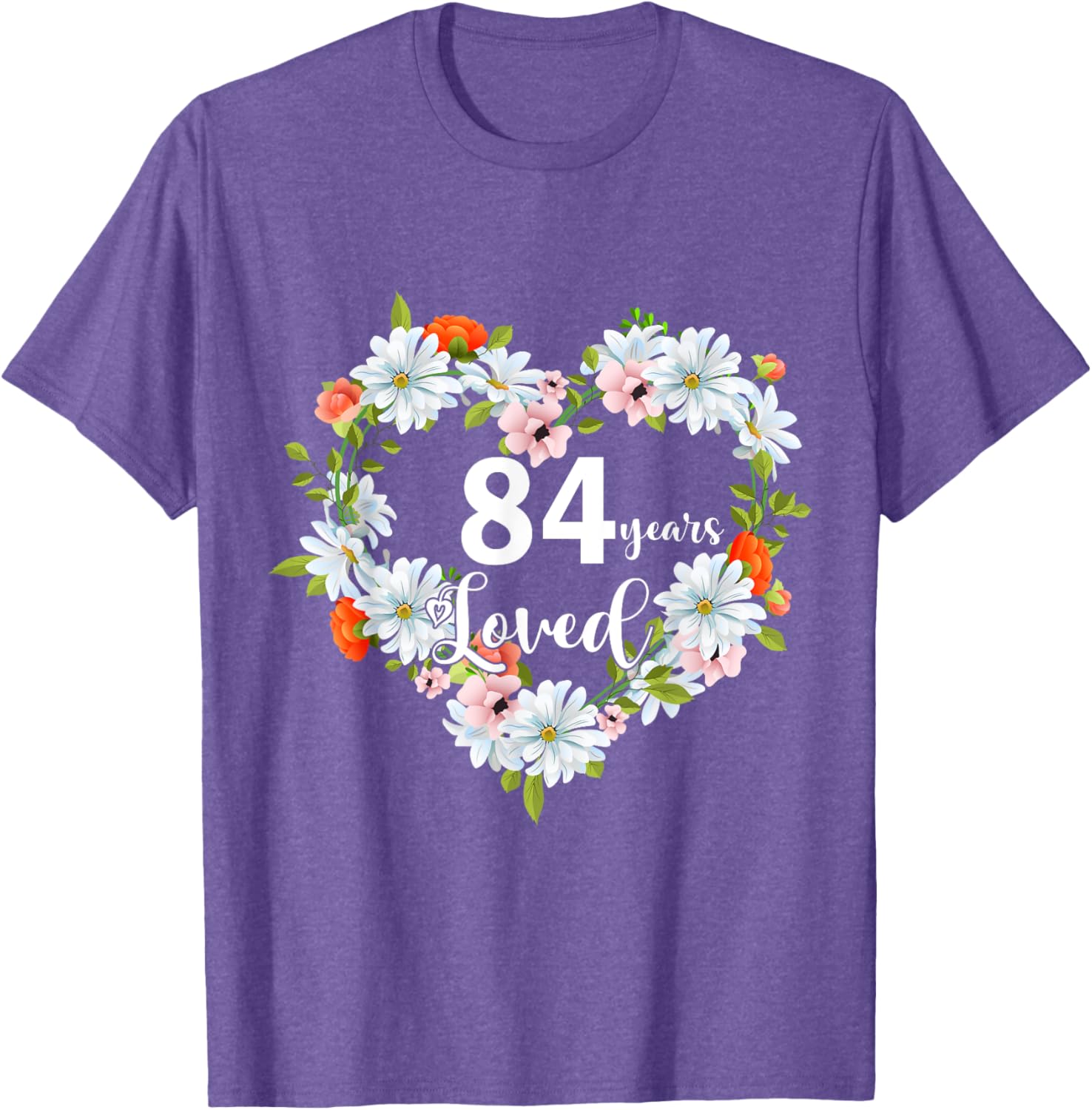 84th Birthday Gift T-Shirt for Women - 84 Years Loved 1941 Design - 9