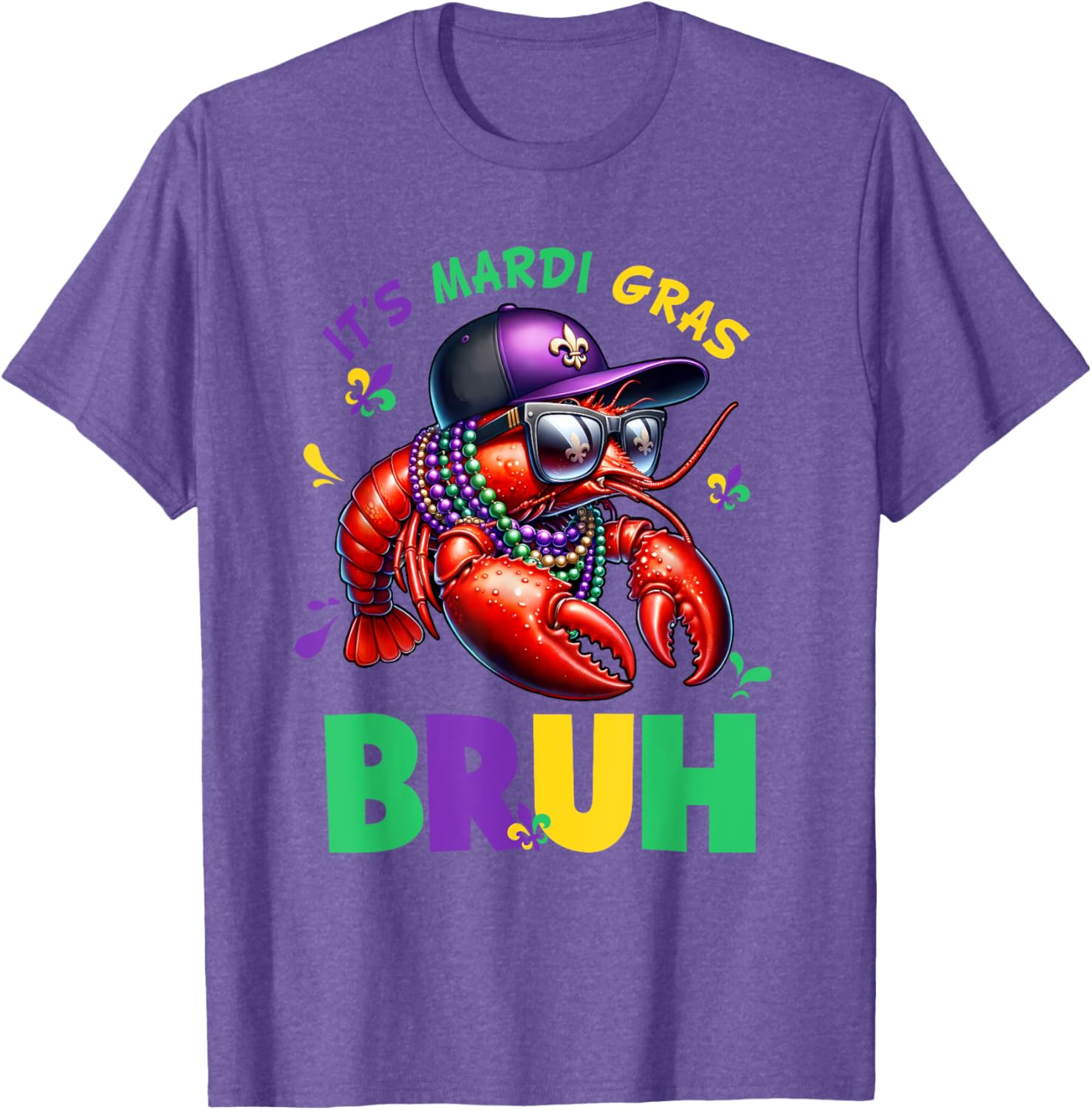 Cute Bruh Mardi Gras Crawfish T-Shirt for Kids - Fun Festival Fashion - 14