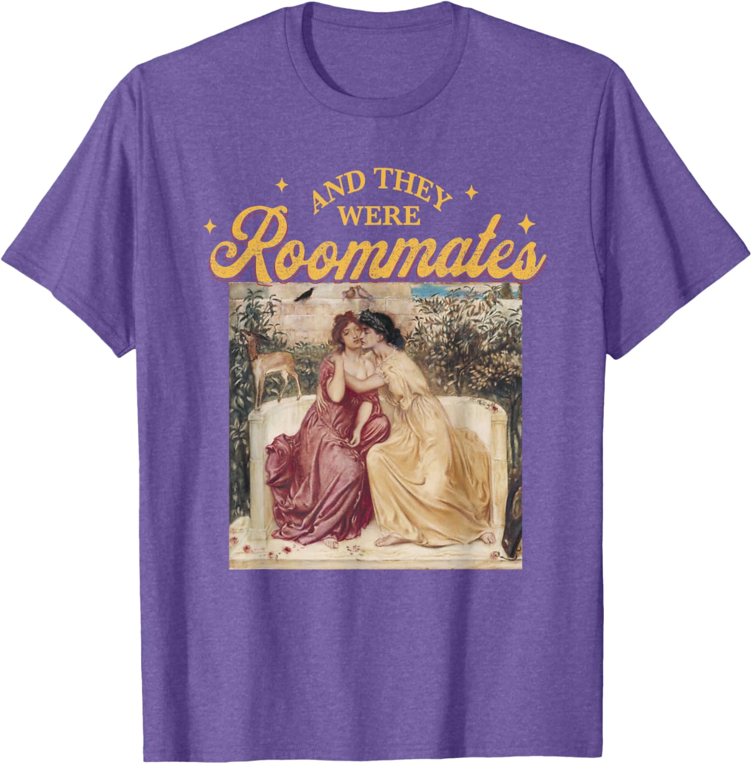 Vintage And They Were Roommates Lesbian Pride Month T-Shirt for All - 5