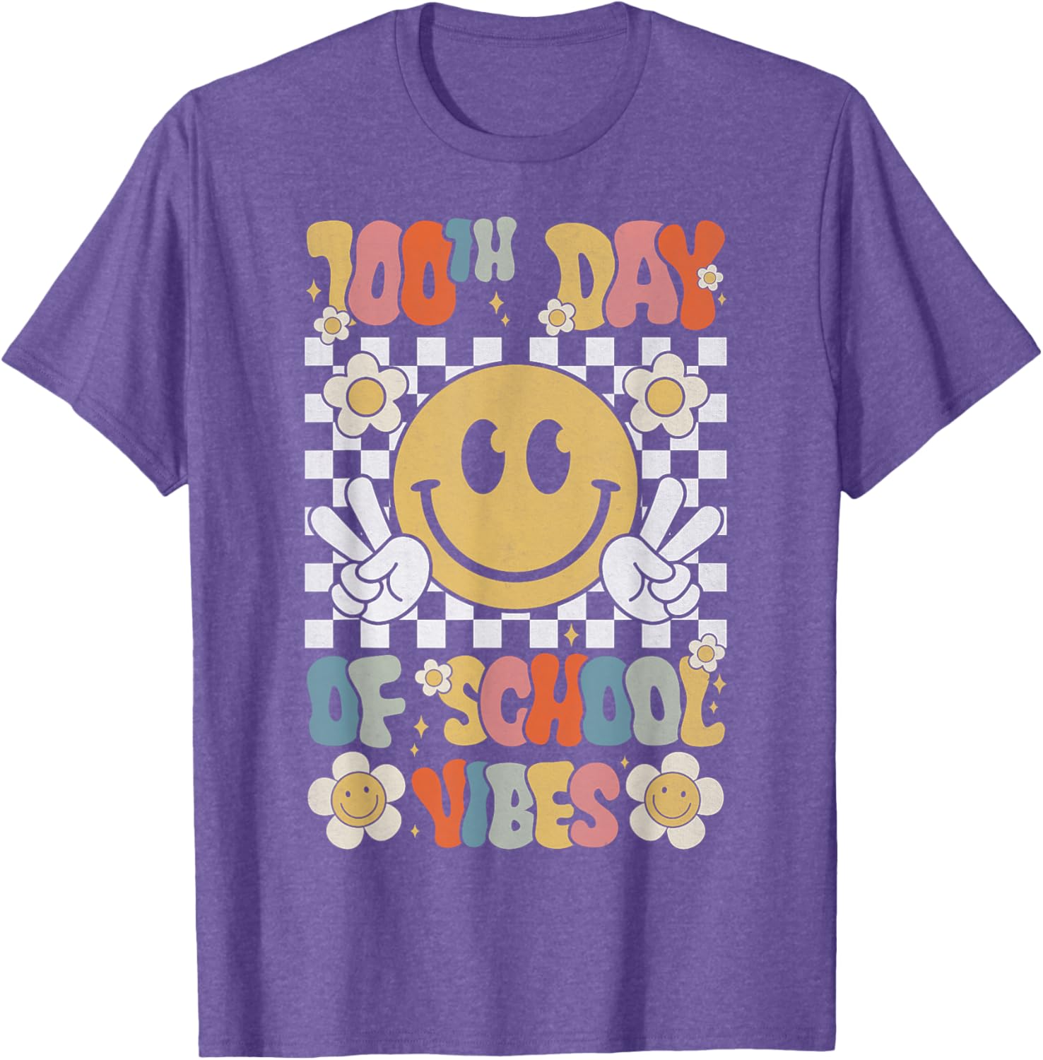 Cute 100th Day of School Smile Face T-Shirt for Kids Celebration - 9